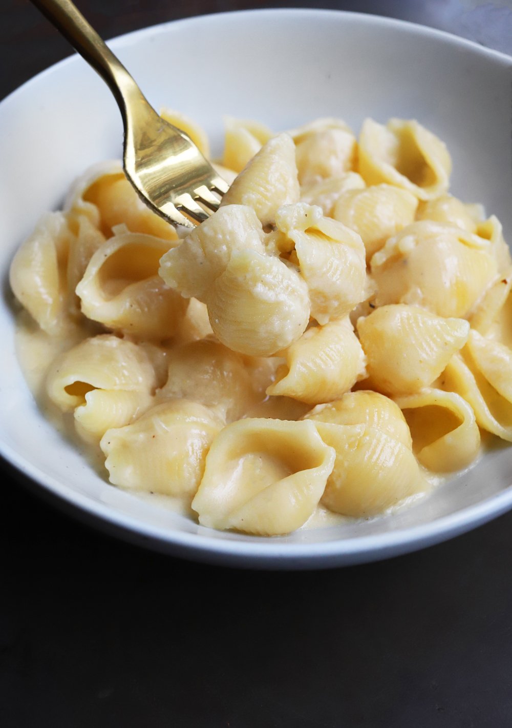FIVE CHEESE AND SHALLOT MACARONI AND CHEESE
