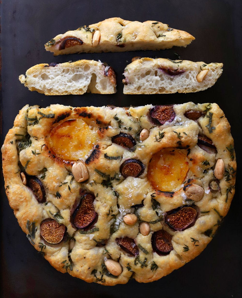 Bruleed Brie And Fig Focaccia