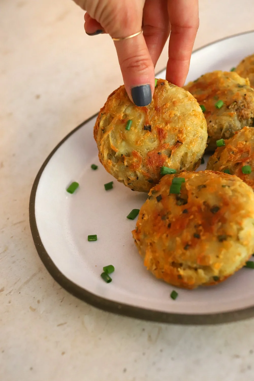BAKED CHEDDAR &amp; CHIVE LATKES