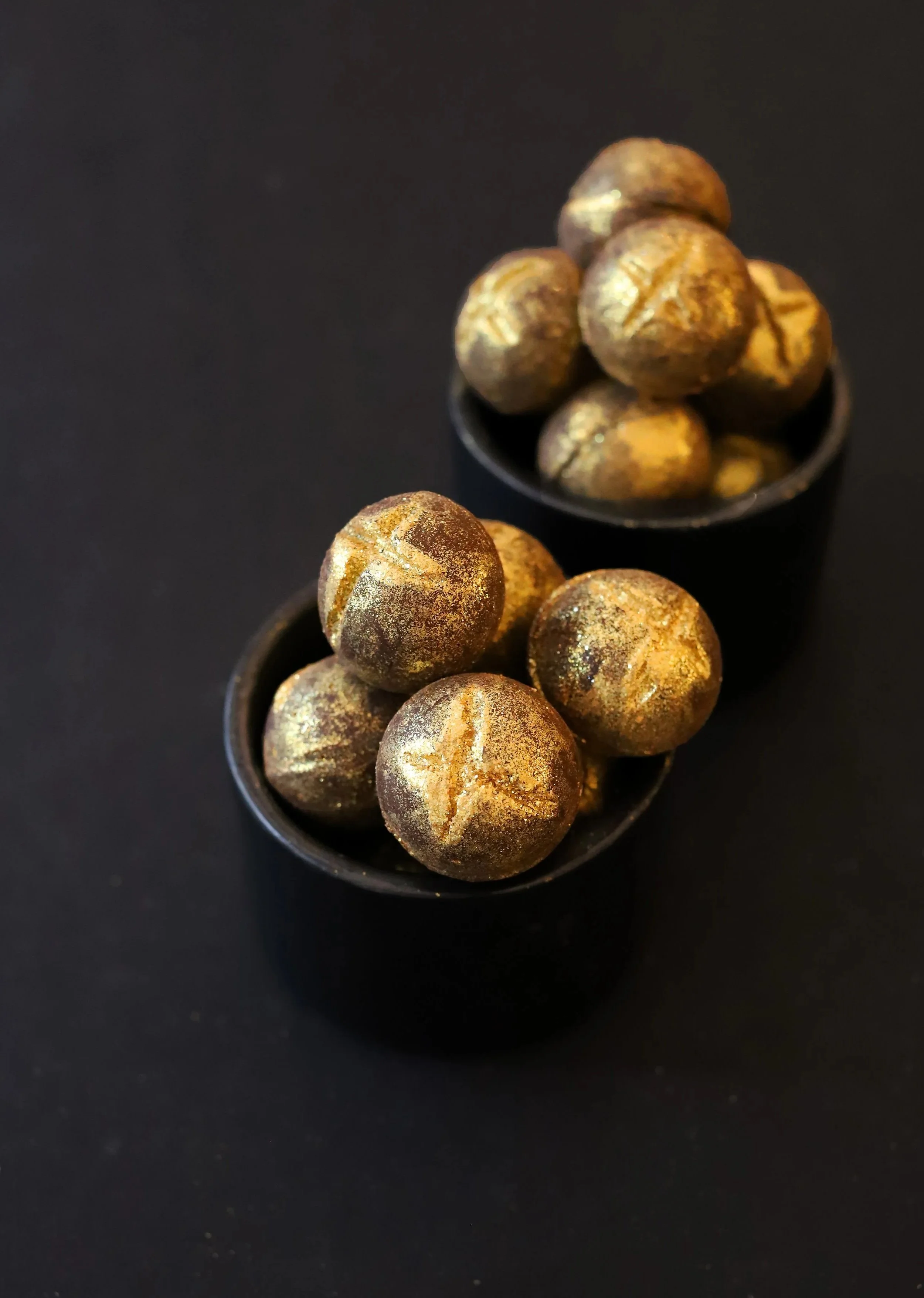 CHOCOLATE JINGLE BELLS WITH HONEY WHIPPED RICOTTA FILLING