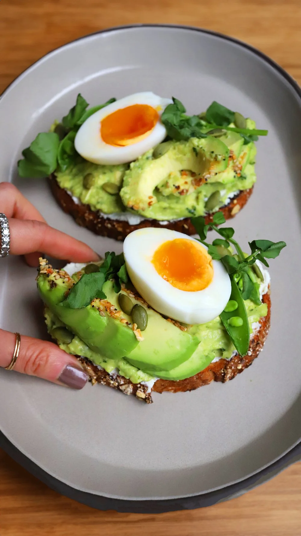 AVOCADO &amp; RICOTTA TOAST WITH JAMMY EGG