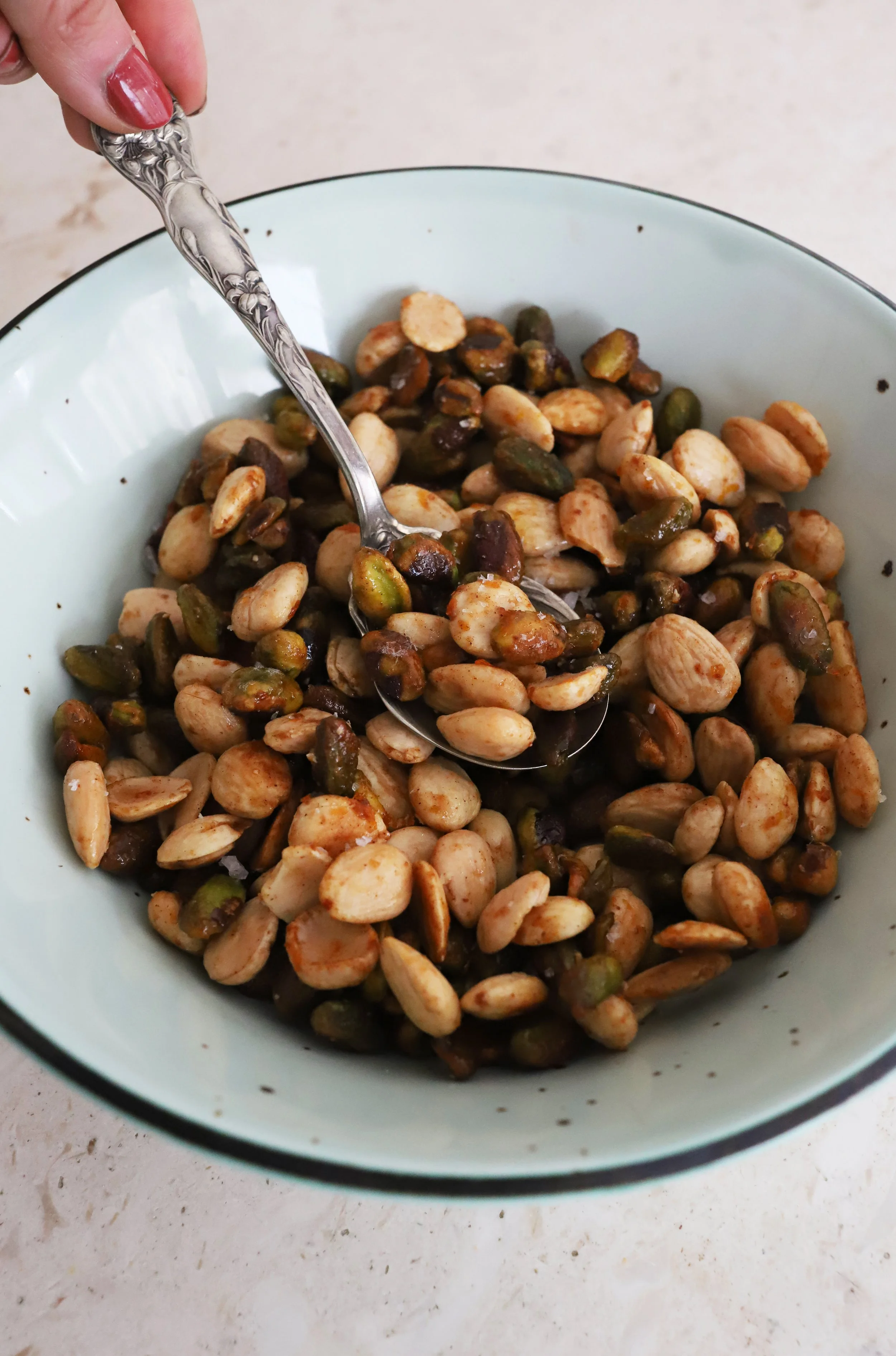 EASY HONEY ROASTED SPICED NUTS WITH ORANGE AND MAPLE