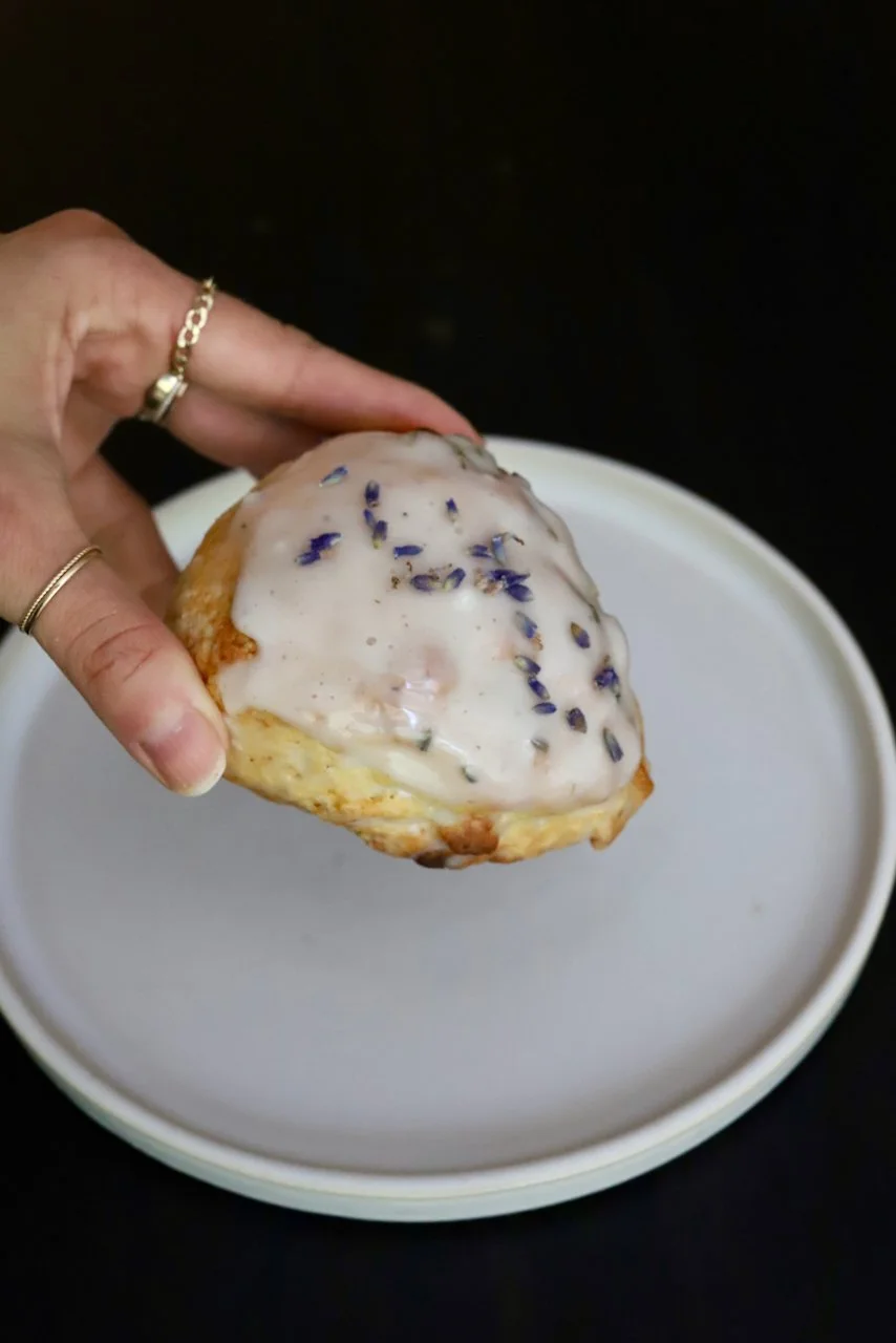 Lavender White Chocolate Scones