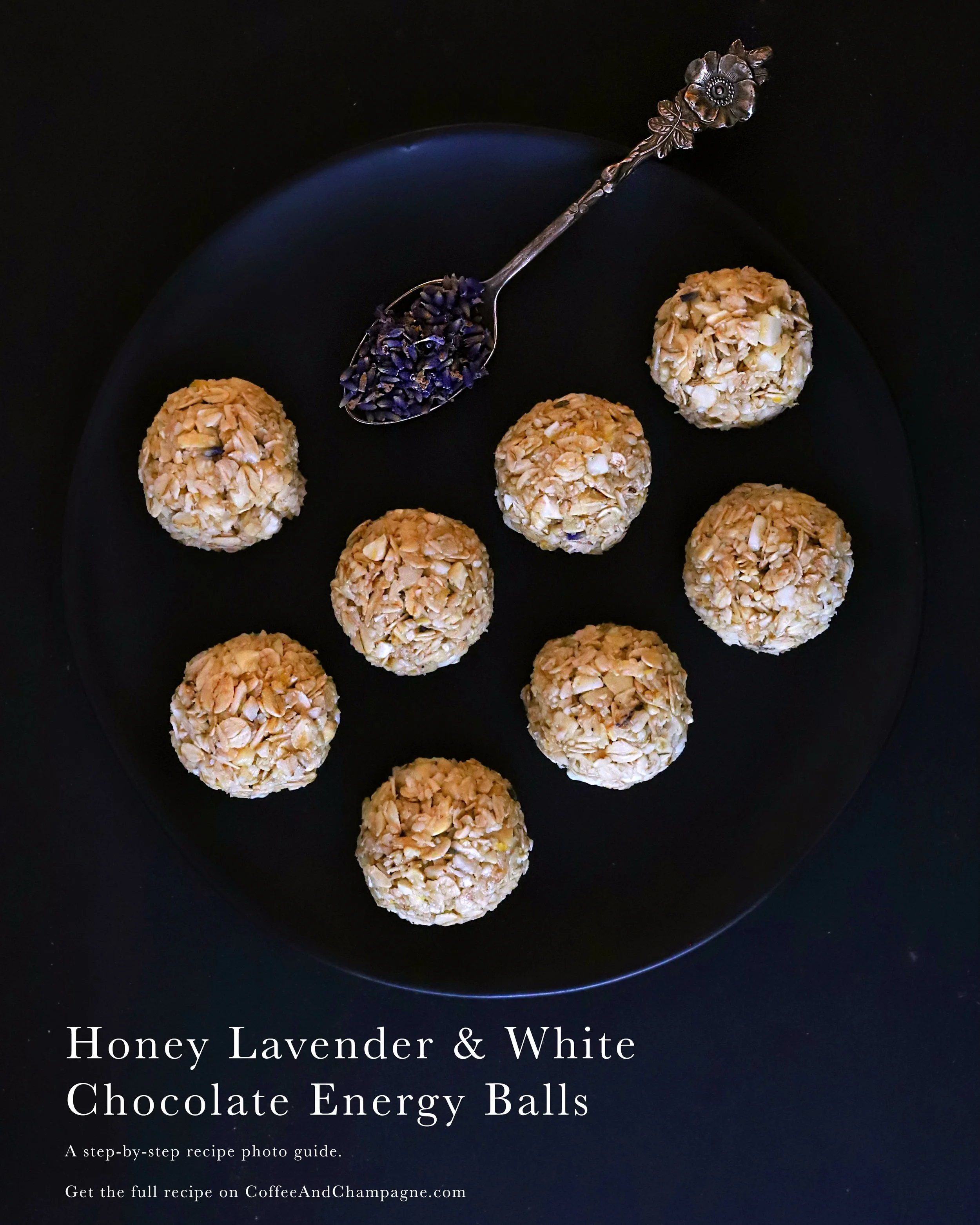 Honey Lavender White Chocolate Energy Balls: A Step-By-Step Recipe Photo Guide.

FAVOR: I&rsquo;m working on improving my engagement, sooo if you enjoy this post please please please like it, share it, and bookmark it. 🖤 Thank you for your kindness 