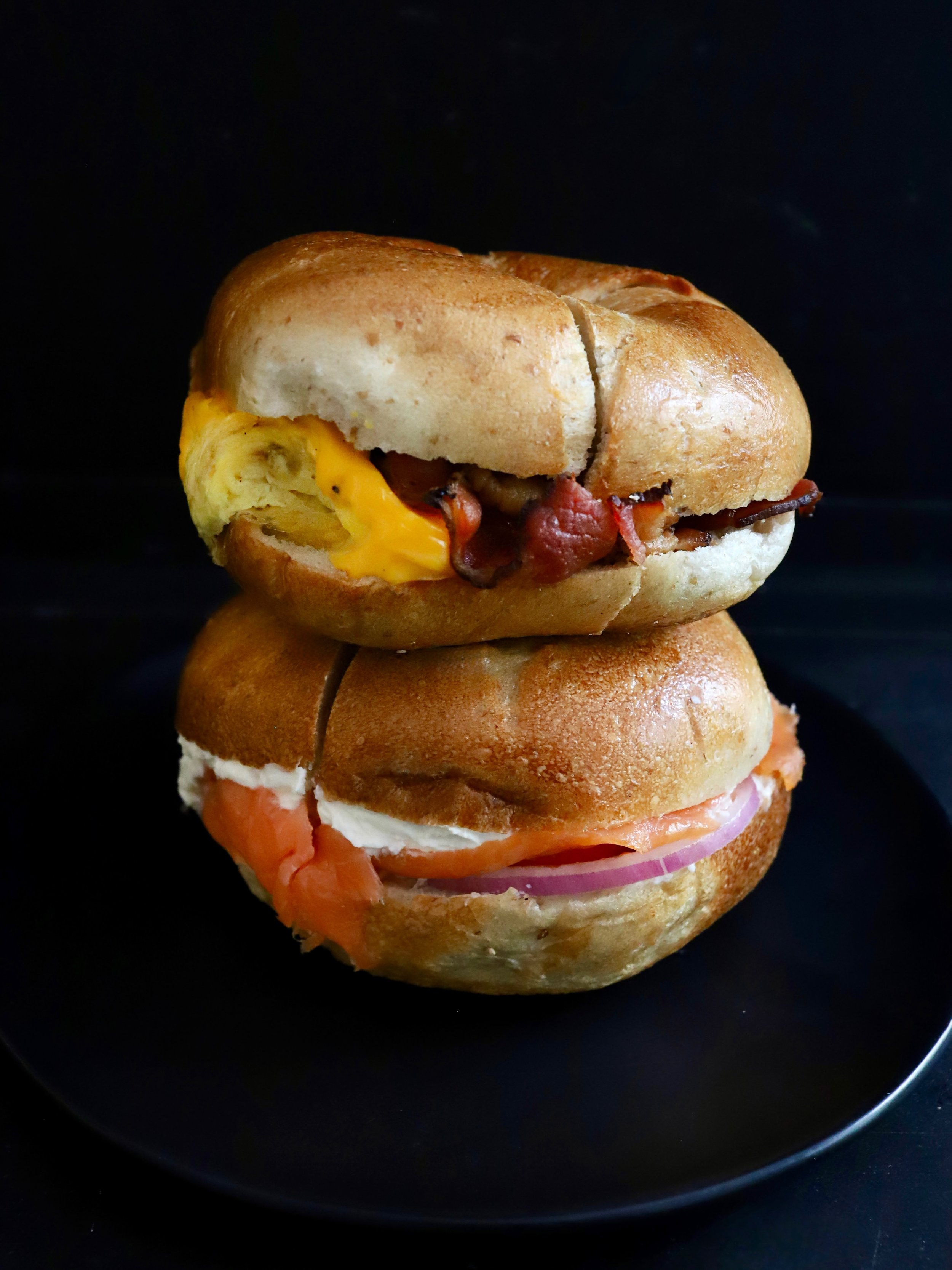 It&rsquo;s been a while since I&rsquo;ve shared a photo of my bae. 

Pictured: Bacon Egg &amp; Cheese on a Whole Wheat Bagel sitting on top of &ldquo;The Worth It&rdquo; on a Whole Wheat Bagel
Thank you Katie, Rob (aka The Bagel Guy) and @utopiabagel