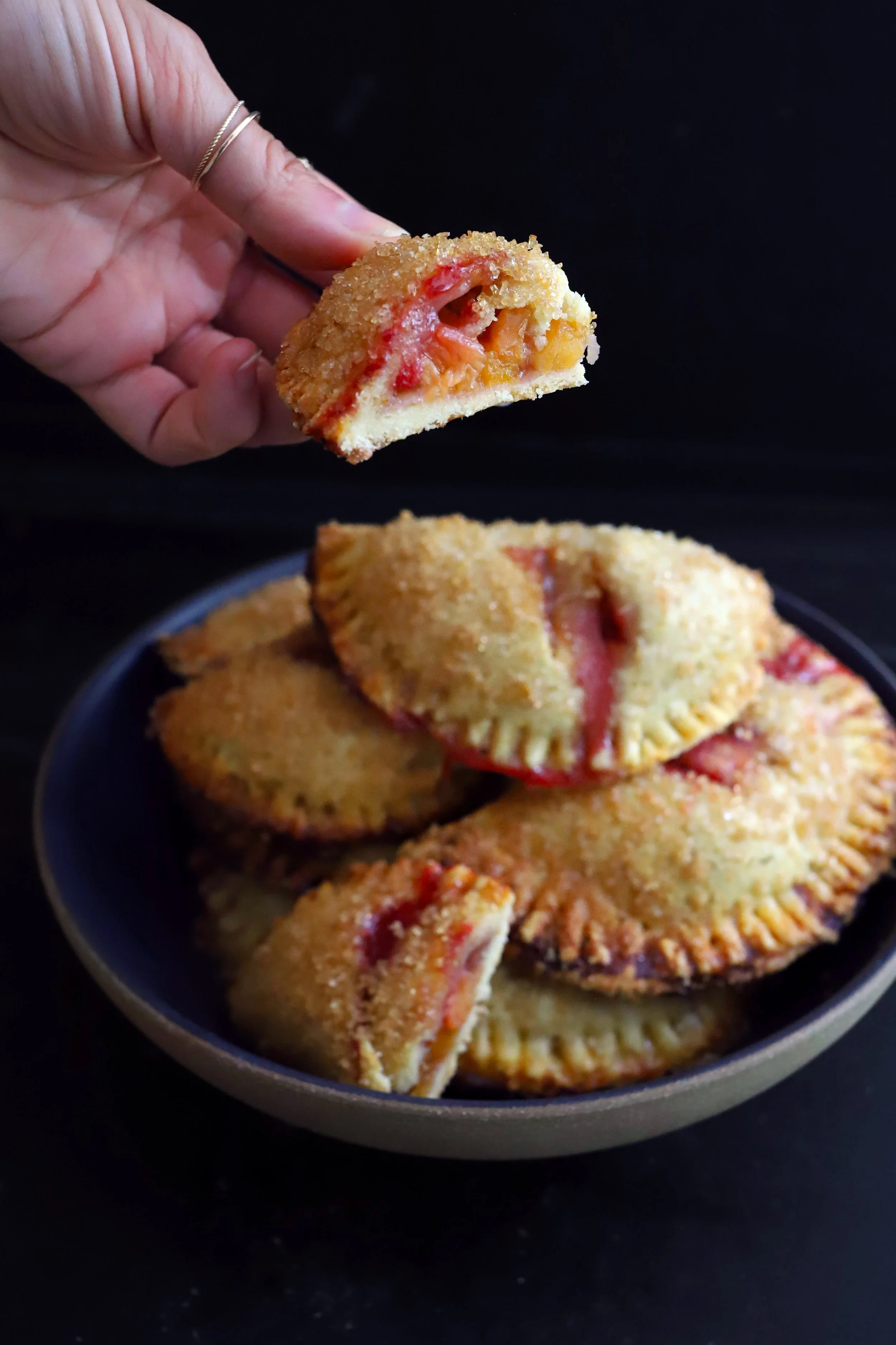 PEACH AND RASPBERRY HAND PIES