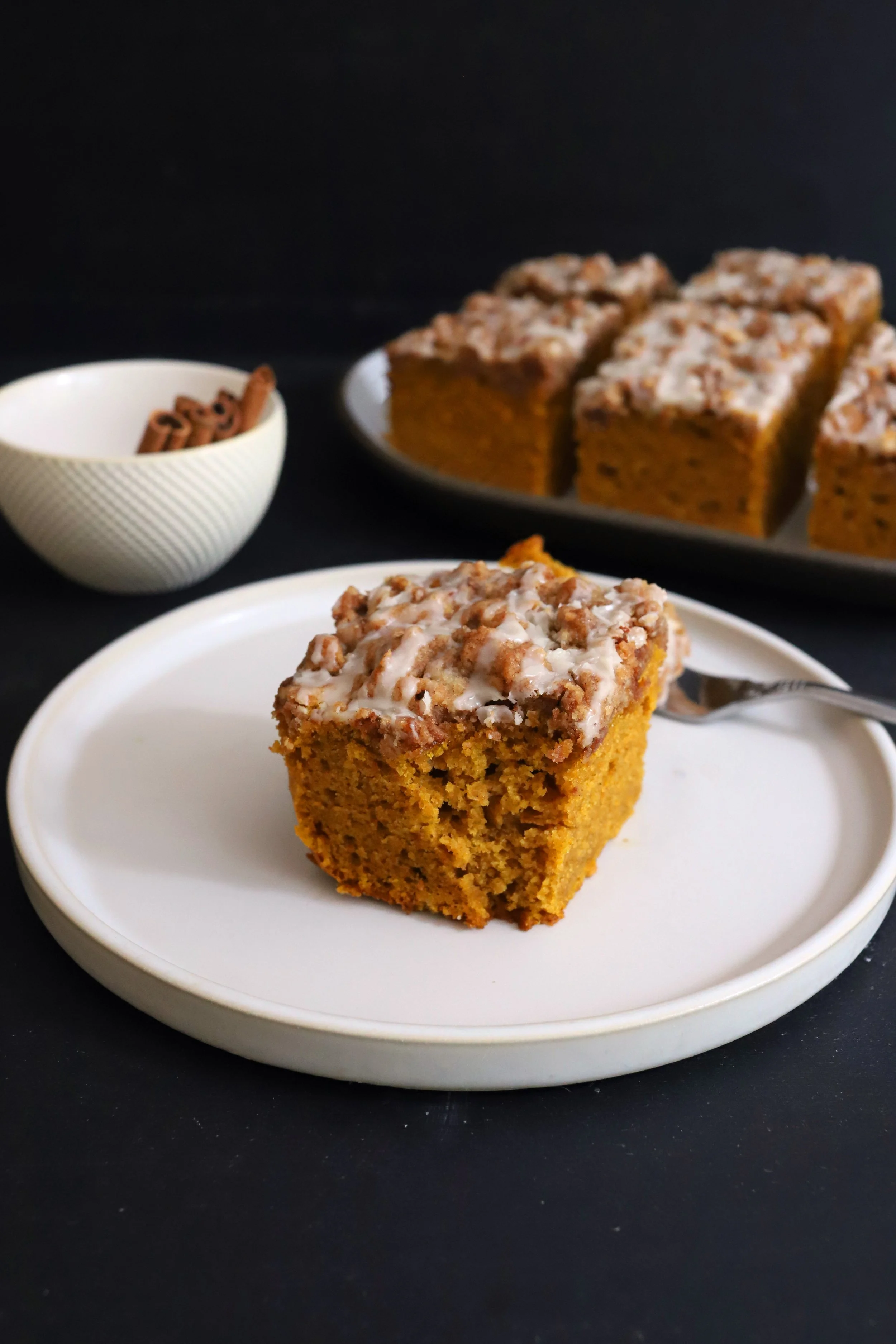 PUMPKIN DUCK EGG COFFEE CAKE WITH CINNAMON STREUSEL