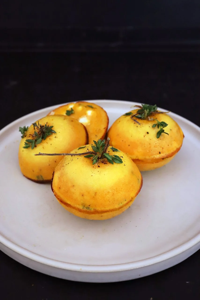 PUMPKIN GOAT CHEESE &amp; THYME EGG BITES