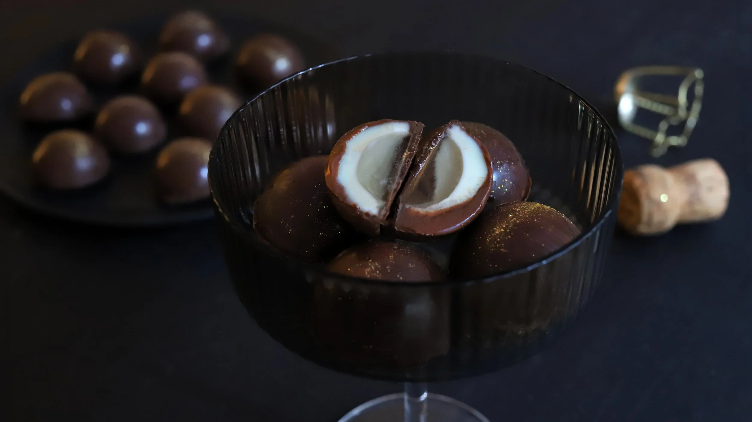 CHAMPAGNE CHOCOLATES WITH SPARKLING GELÉE CENTERS