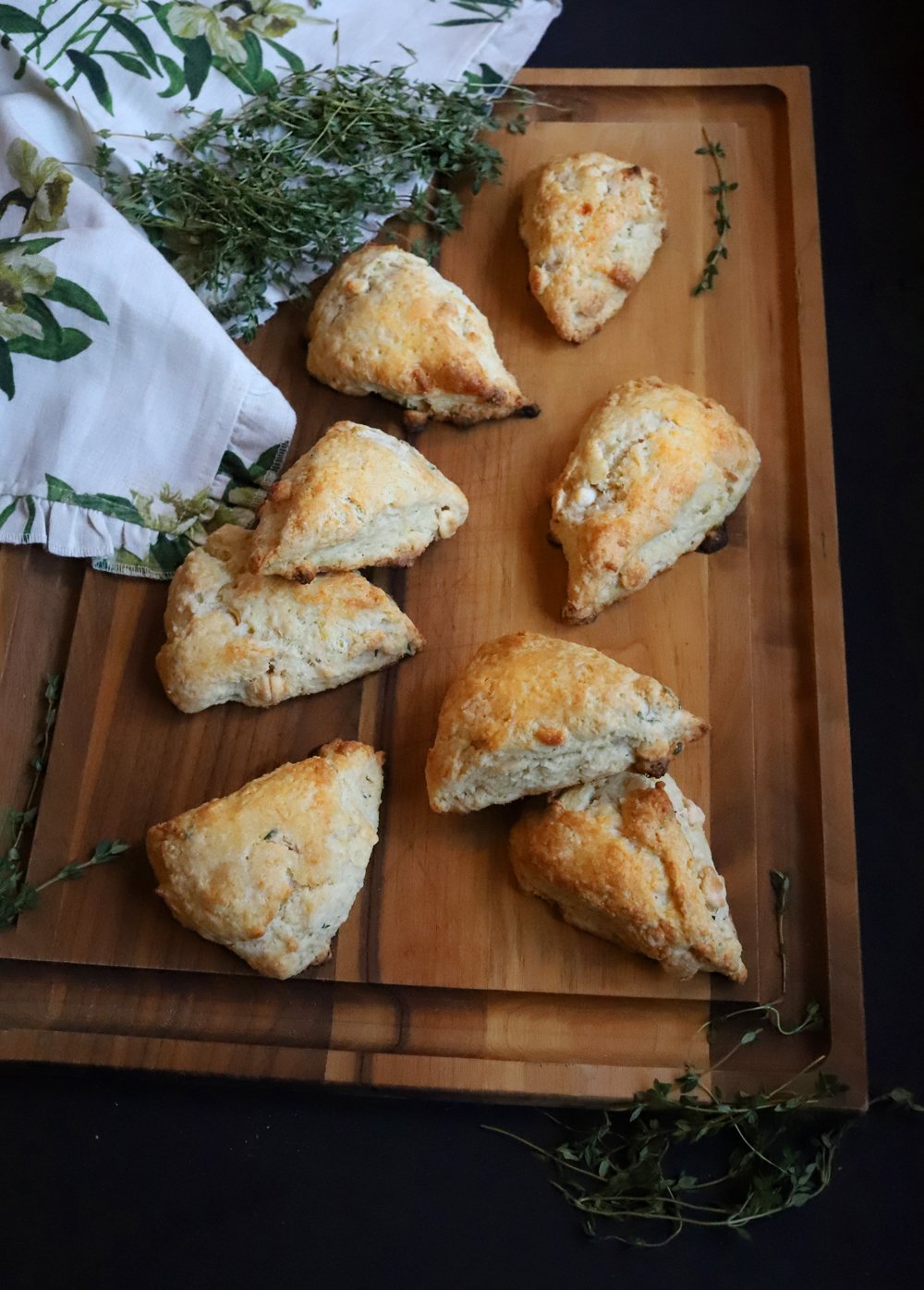 LEMON THYME WHITE CHOCOLATE SCONES
