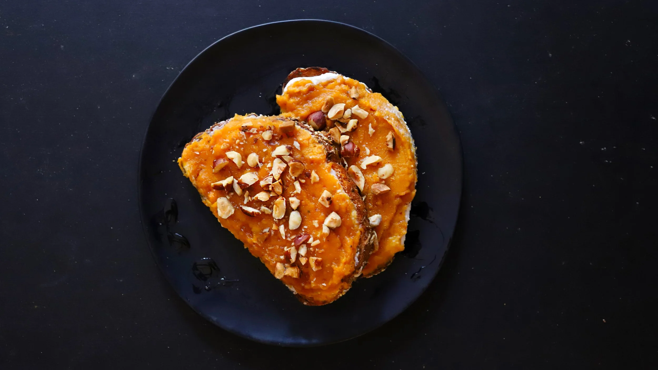 MAPLE SWEET POTATO &amp; RICOTTA SOURDOUGH TOAST