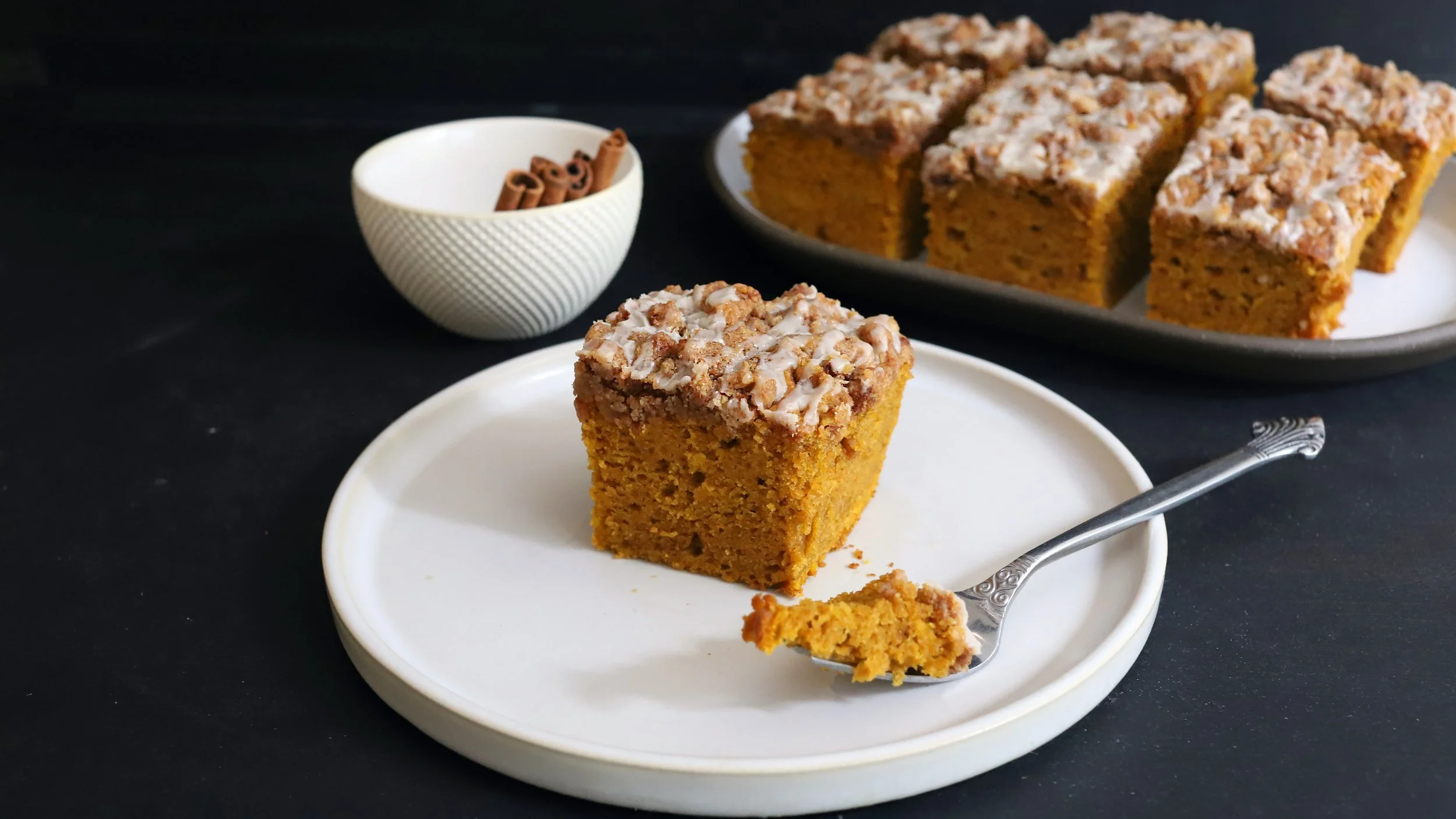 PUMPKIN DUCK EGG COFFEE CAKE WITH CINNAMON STREUSEL