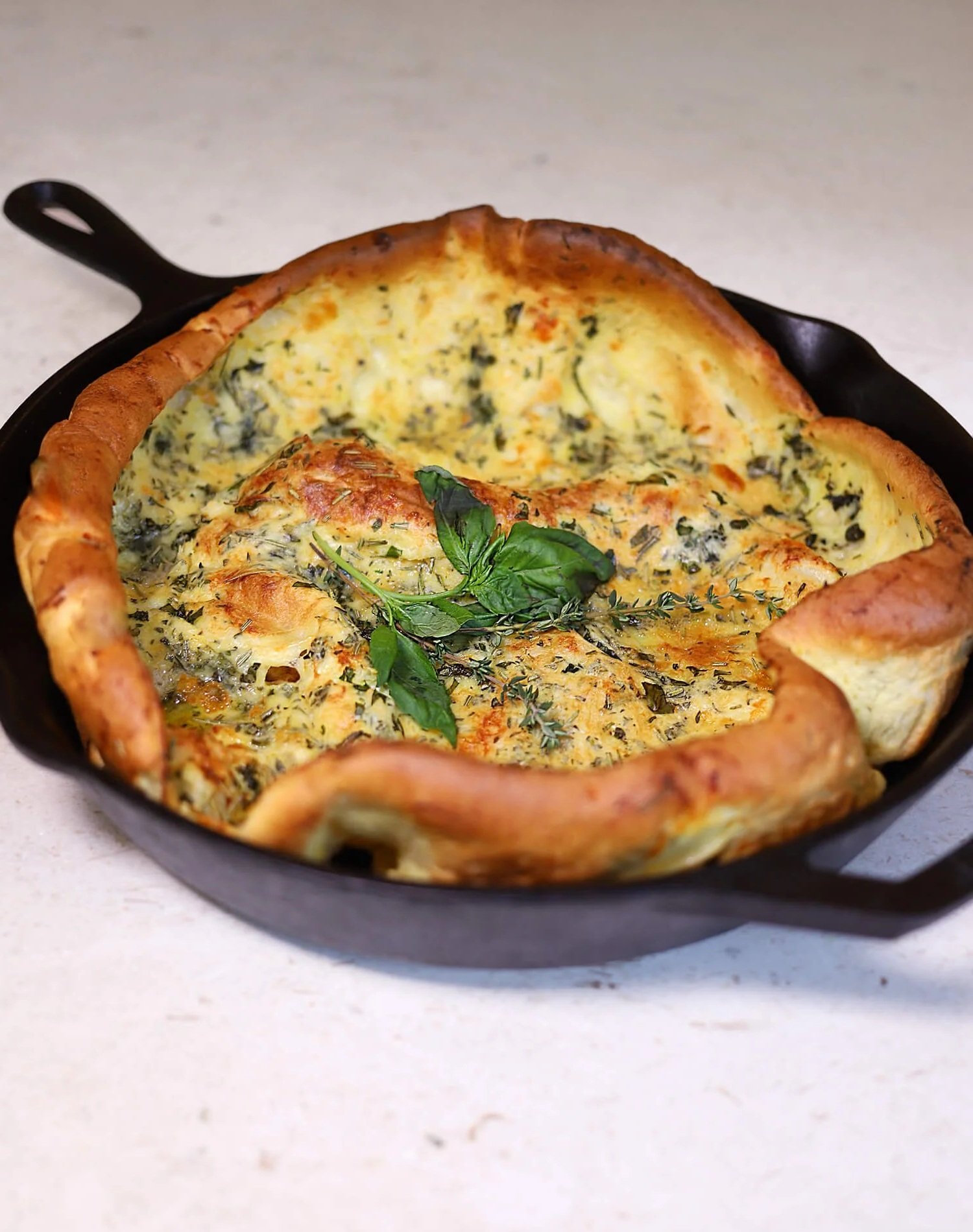 Savory Herb and Cheese Dutch Baby
