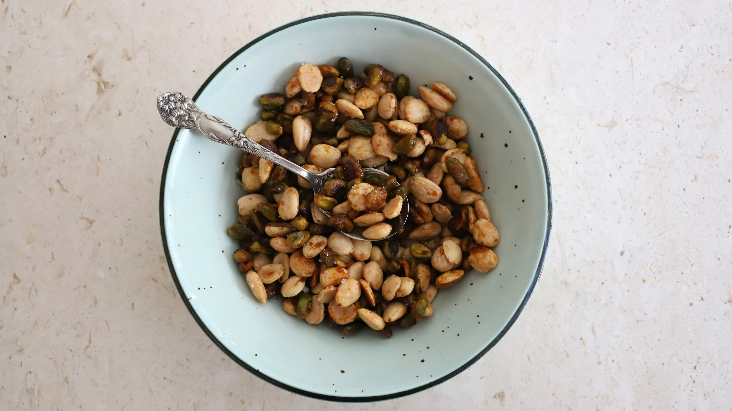 EASY HONEY ROASTED SPICED NUTS WITH ORANGE AND MAPLE