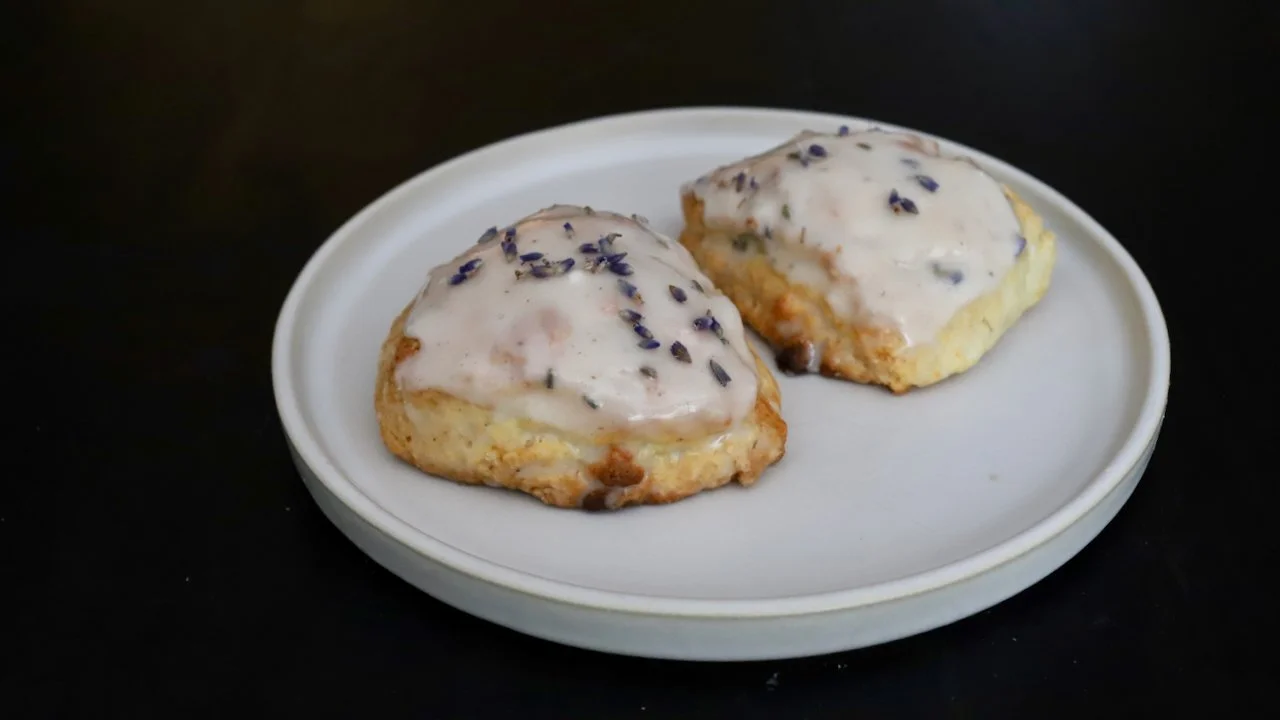Lavender White Chocolate Scones