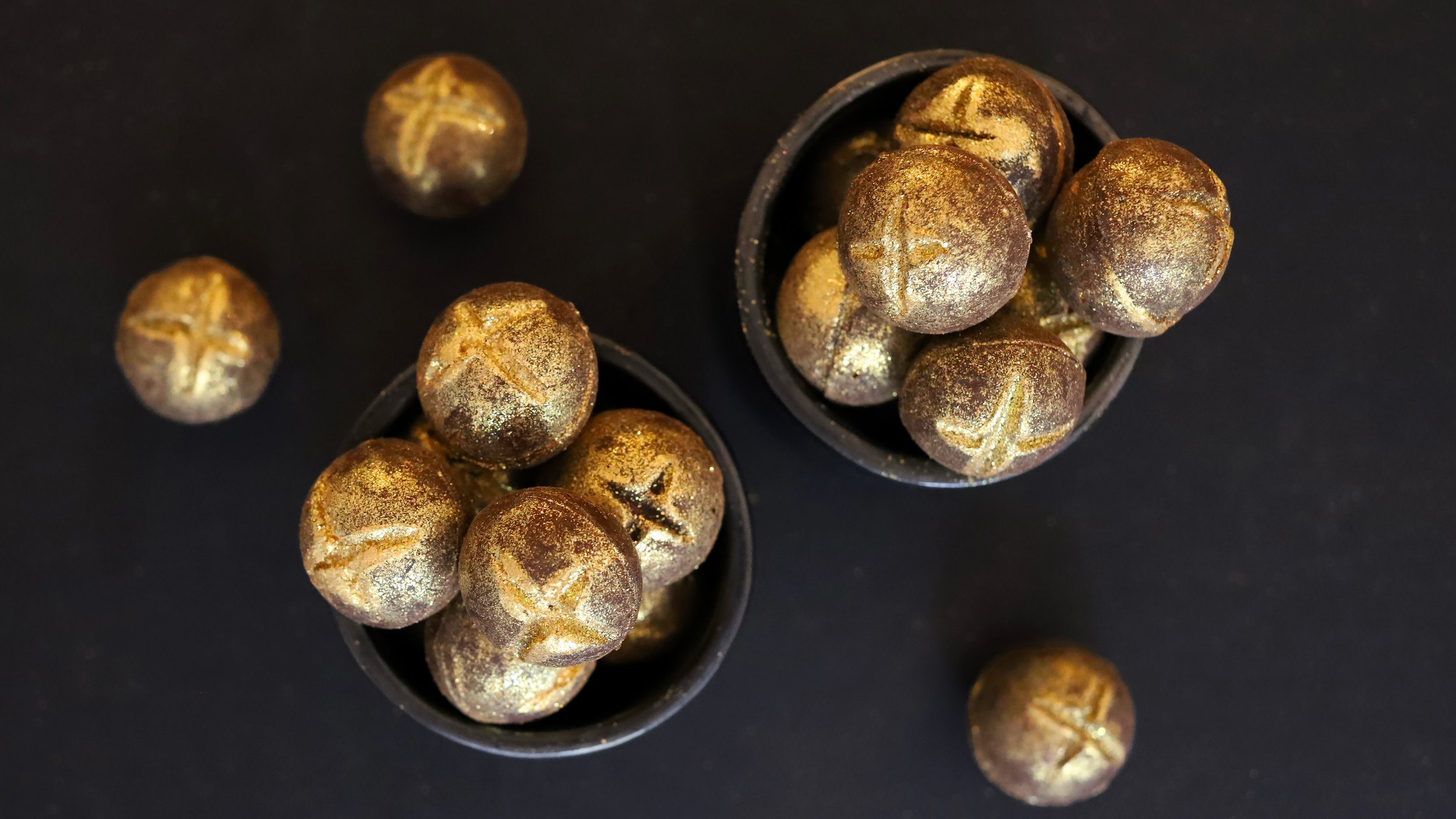 CHOCOLATE JINGLE BELLS WITH HONEY WHIPPED RICOTTA FILLING