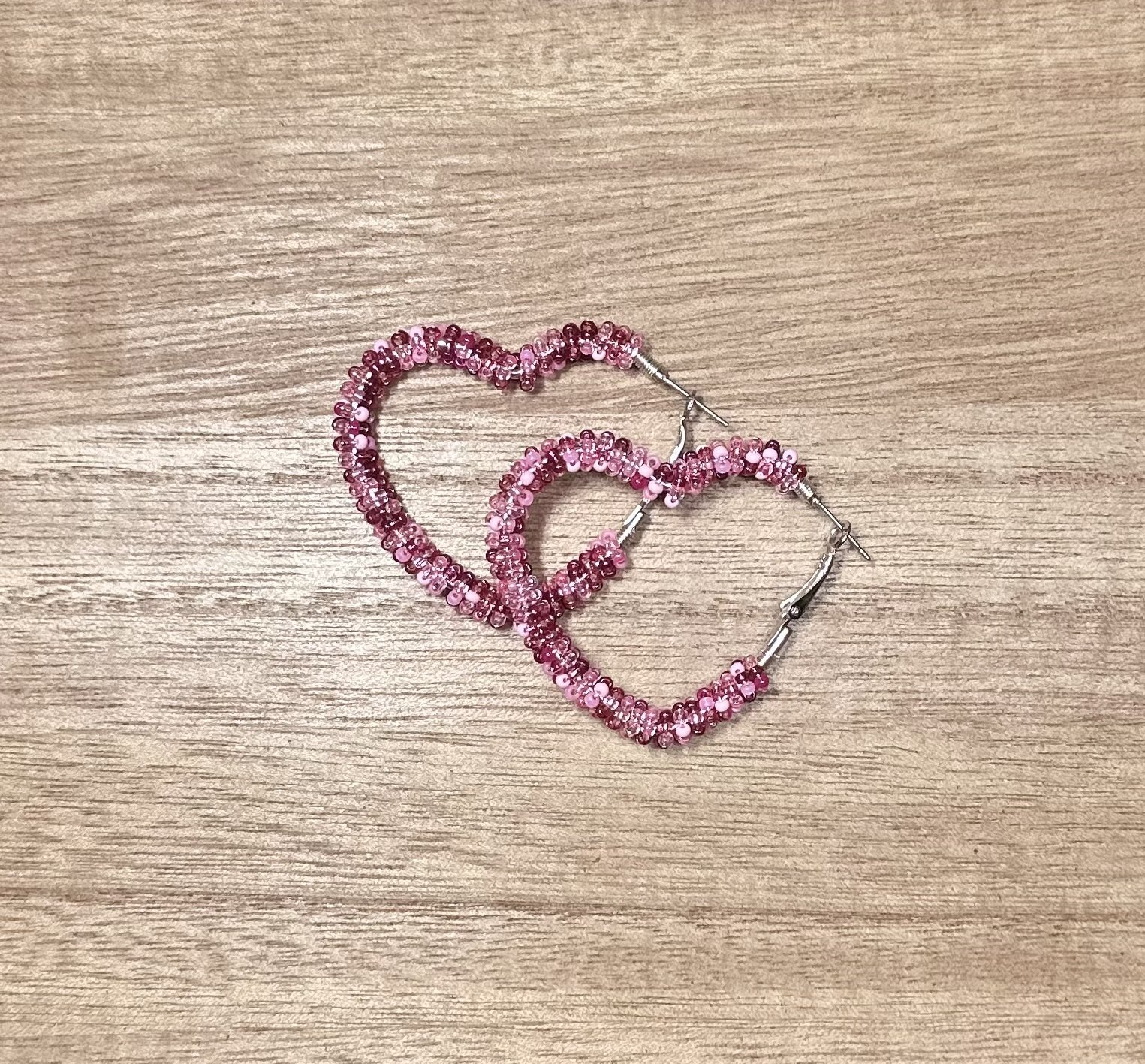 Pink Heart Hoops.