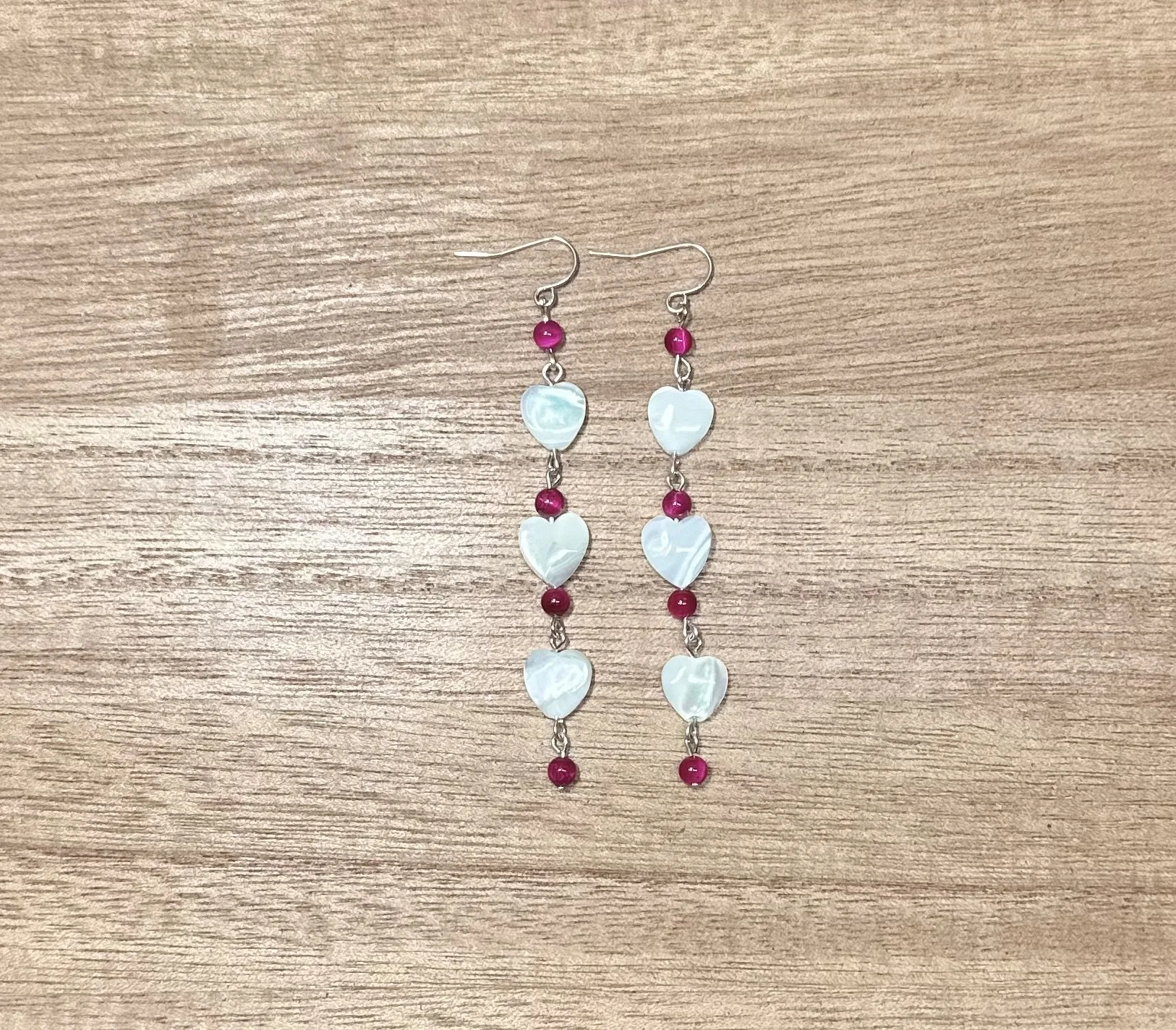 Mother Of Pearl Lil Hearts.