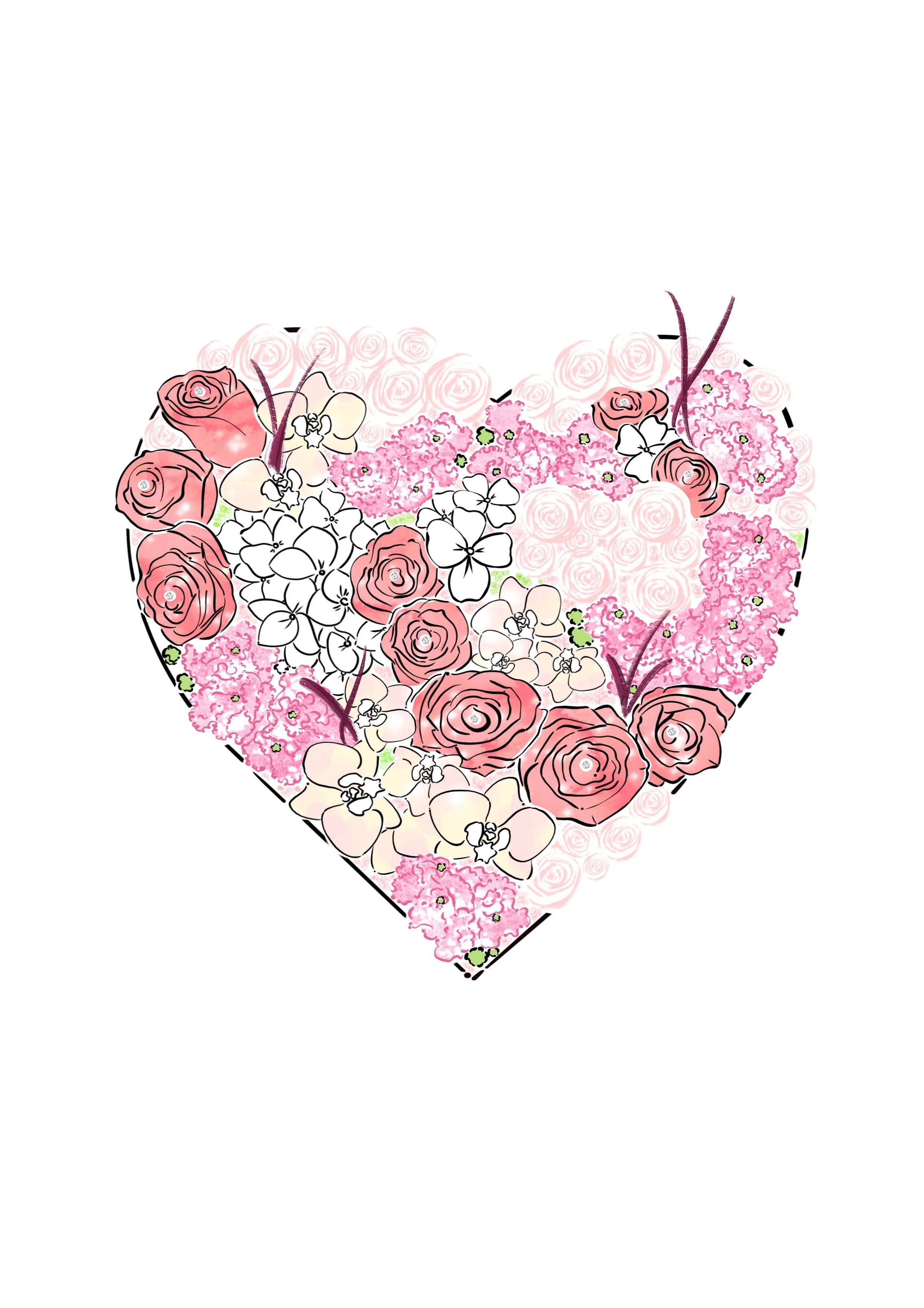 1 - Heart-shaped bouquet - ARFC.JPG