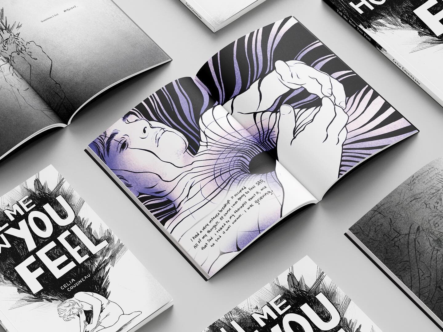 I made some mock ups for the printed book. I ordered some nicely print, perfect bound books and am very excited to see my work printed! They just shipped on Monday and so far, they’re scheduled to come Friday. You’ll be able to see them a