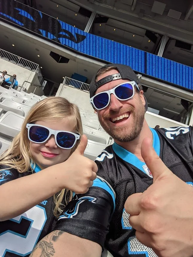 Father Daughter Game Day!  Keep Pounding
