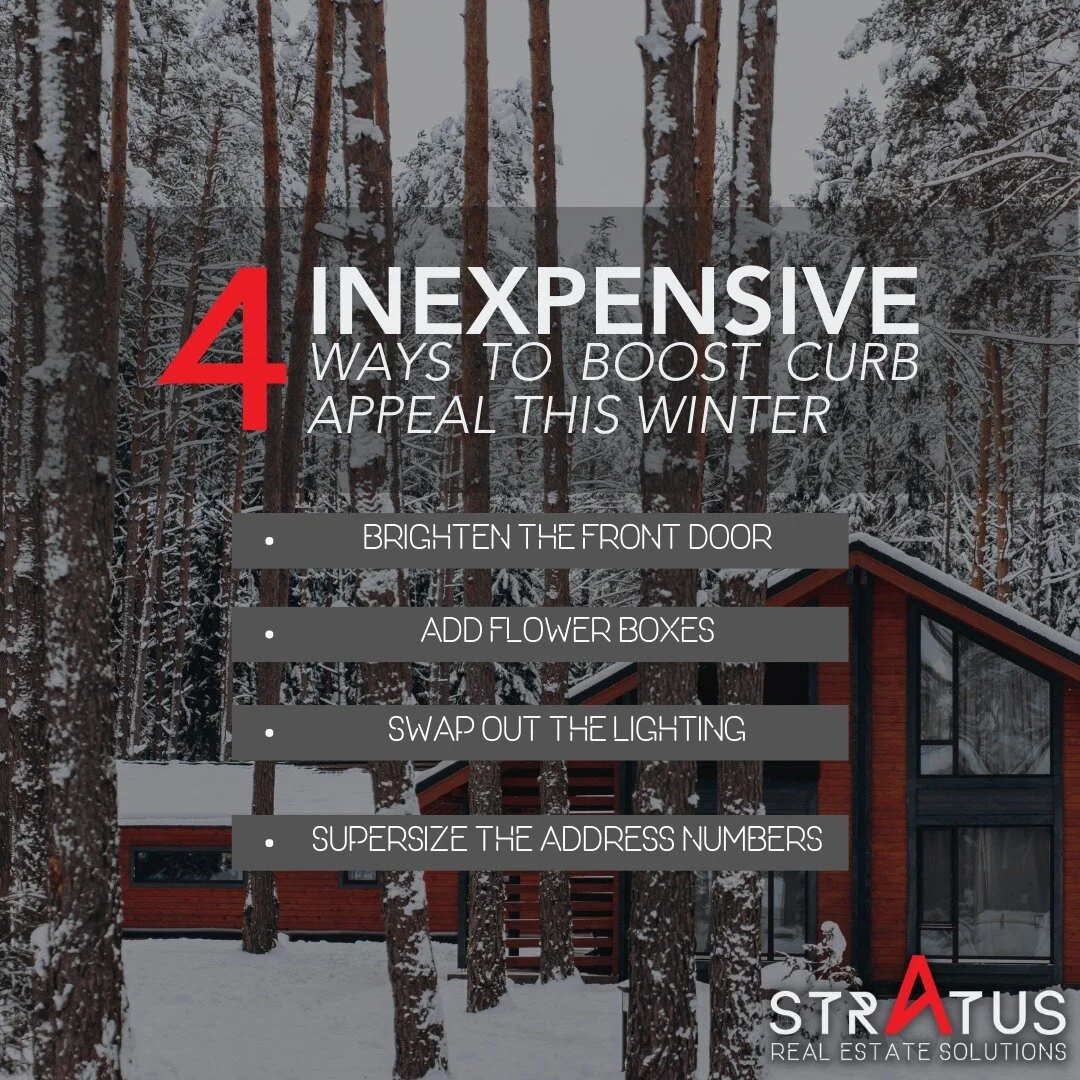 If you're in a cold-weather climate, don't let the winter blues bring down your listing's curb appeal. Check out these tips for sprucing up the outside of your home.

#HomeOwner #FirstTimeHomeOwner #NewHome #RealEstate #realtor #RealEstateAgent #Home