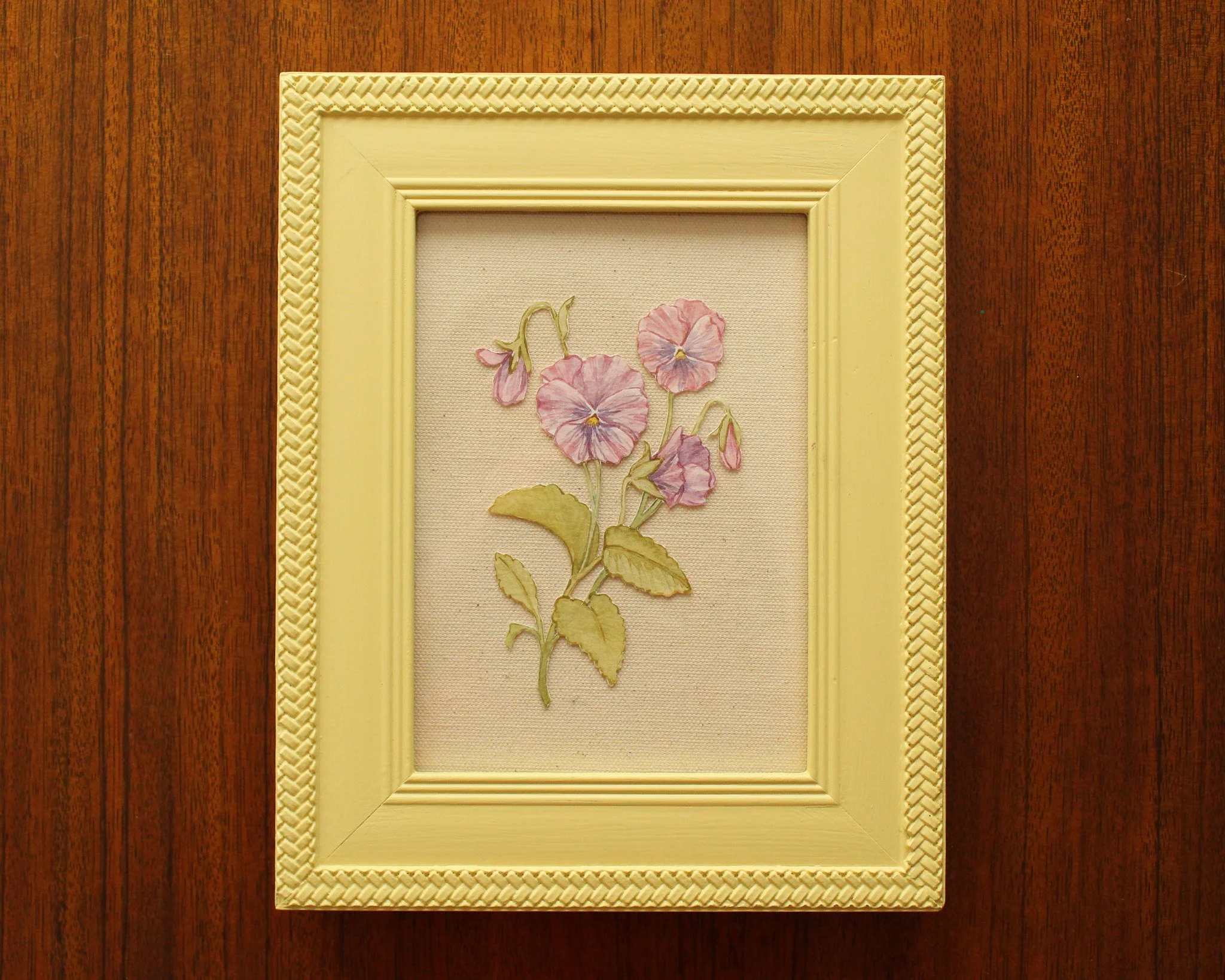 February Birth Flower Commissioned Watercolor Painting - Violet