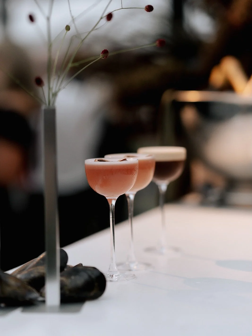 Cocktail Hour 🍸
Mini Espresso Martini&rsquo;s and Bees Knees by @firecrackerevent 

Photography @samanthaelizabethphotography 
Styling &amp; Planning @ruby_and_james 
Flowers @tweedtwigs 
Print Production @smadadesignandprint