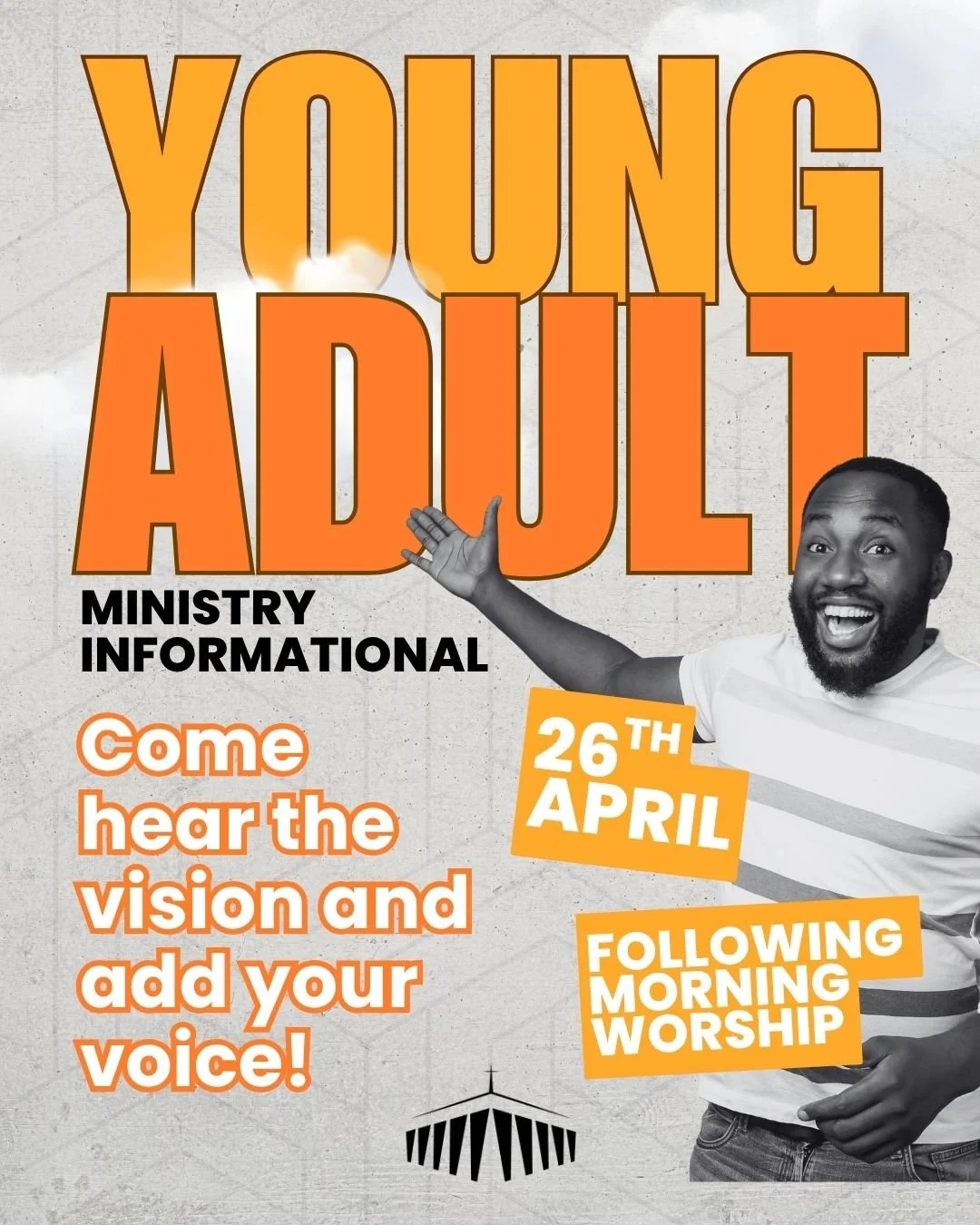 Young Adults &mdash; We&rsquo;re building something intentional at Bethel, and we want your voice in the room.
Join us for our Young Adult Ministry Informational Gathering on:

📅 April 26
⏰ Following Morning Worship

Come hear the vision, share your