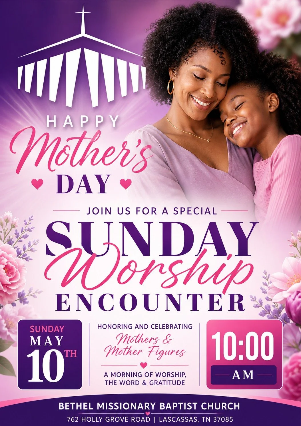 💐 Mother&rsquo;s Day at Bethel 💐

Join us this Sunday for a Sunday Morning Worship Encounter as we celebrate and honor the incredible mothers and mother figures in our lives.

Come expecting a powerful time of worship, the Word, and heartfelt grati