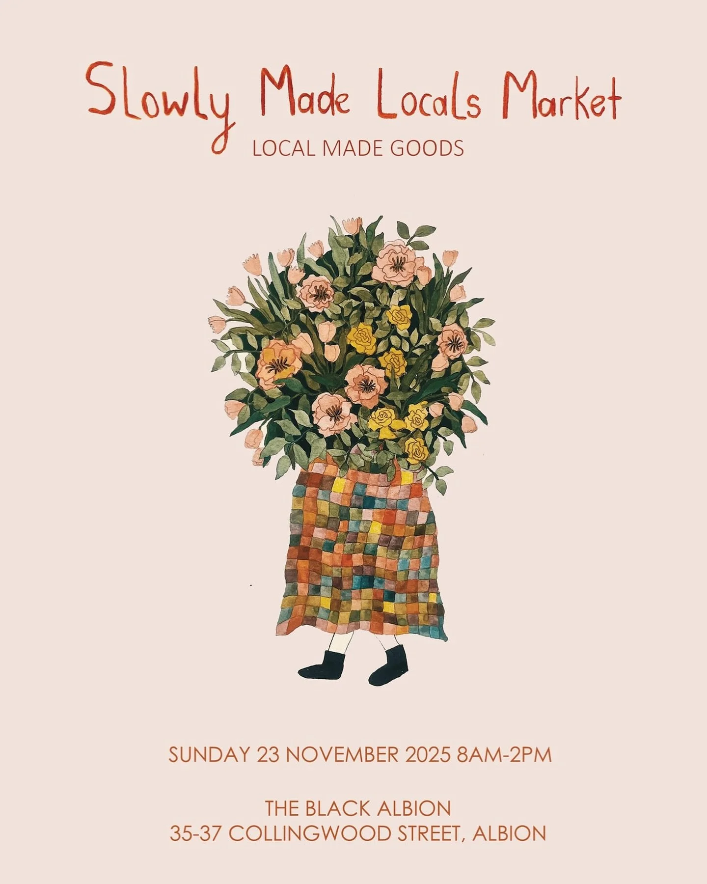 I&rsquo;m so happy to be a stall holder @slowlymadelocals Market on Sunday 23 November @theblackbrisbane where I&rsquo;ll be presenting a new dress style and blouses made from dead stock fabric. I hope you can join me. There will be loads of truly be