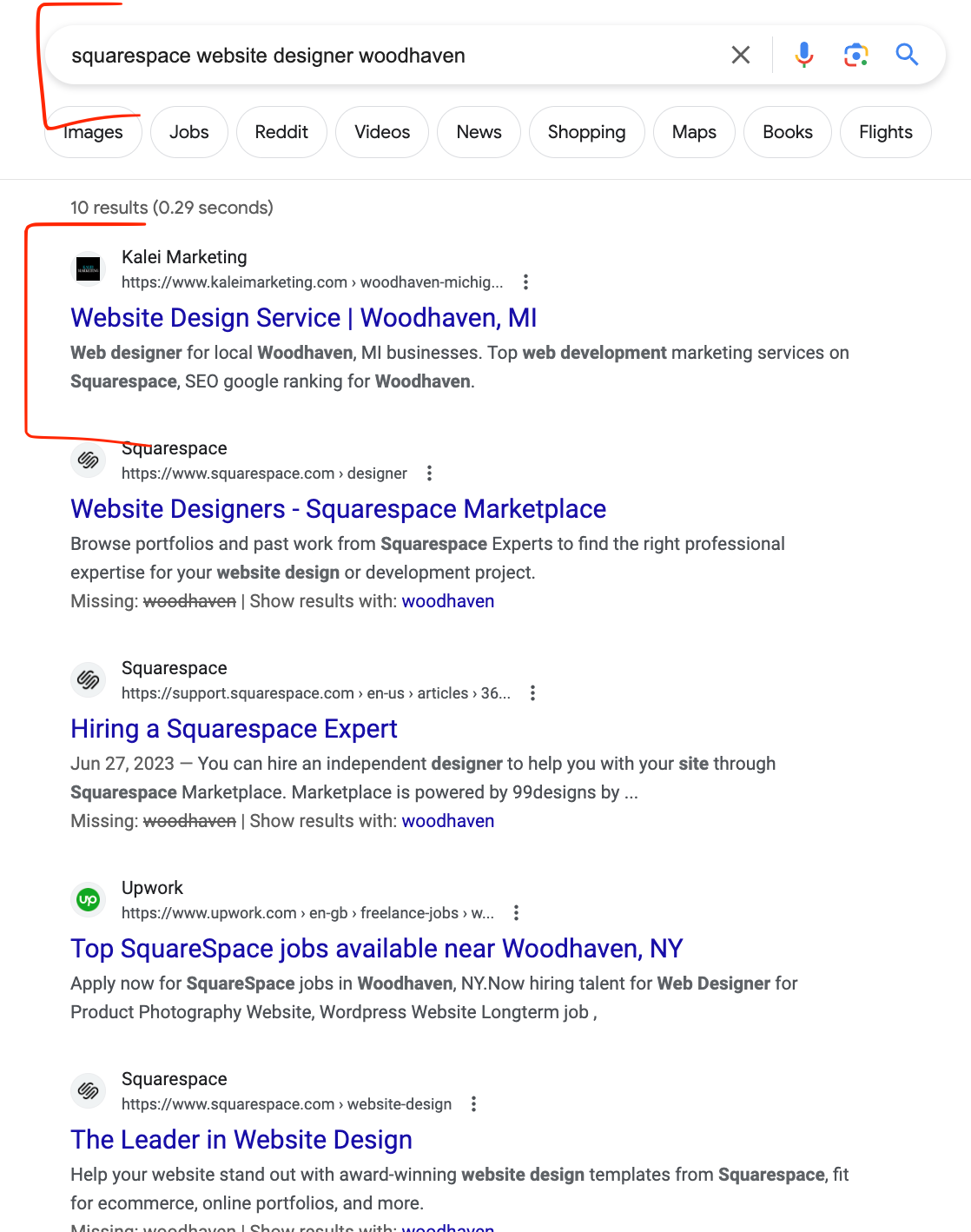 squarespace website designer woodhaven google ranking kalei marketing.png