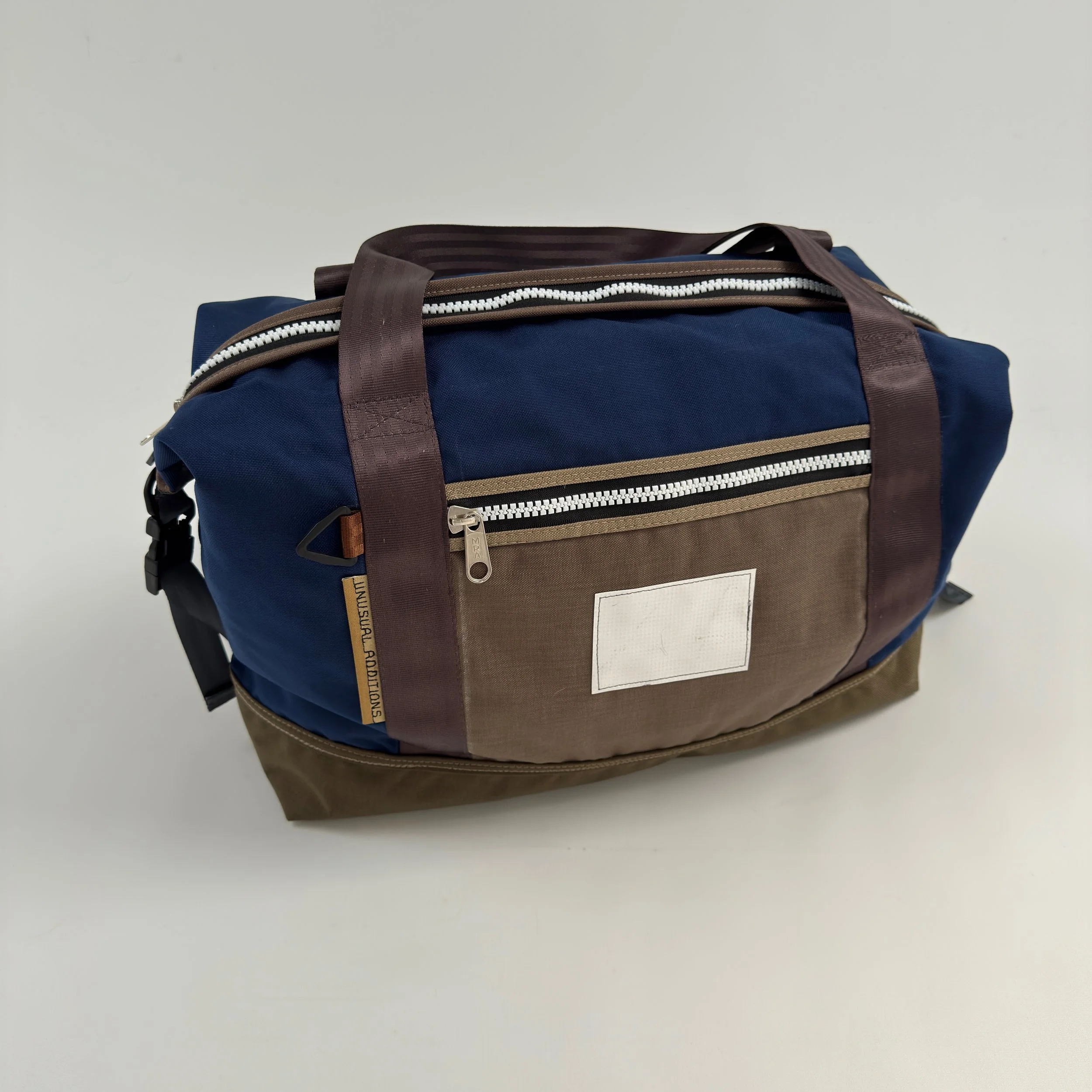 TBM00524 Travel bag medium/Carry On      Blue/Khaki/Brown/Lining Brown