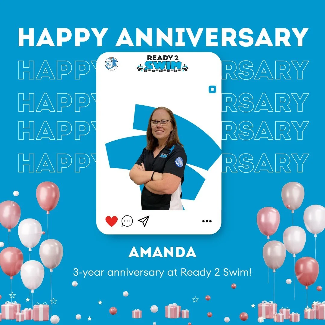 💙 3 Years of Making a Splash! 💙

Today we&rsquo;re celebrating Miss Amanda&rsquo;s 3 year anniversary at Ready 2 Swim! 🏊&zwj;♀️🎉

For three wonderful years, Amanda has brought warmth, patience, and positivity to every lesson. Her ability to conne