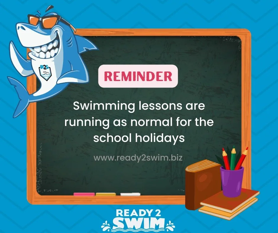 🏊&zwj;♀️ School Holidays Reminder 🏊&zwj;♂️

Just a reminder to our Ready 2 Swim families that lessons continue as normal during the school holidays (excluding public holidays).

If your child will not be attending their lesson, please remember to m