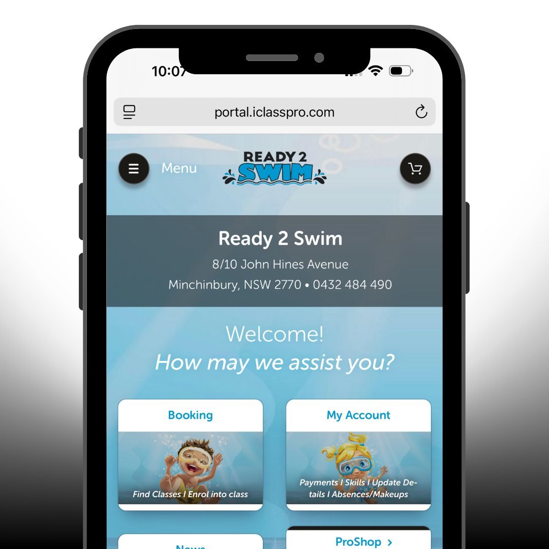 👇 Looking for swimming lessons?
 You&rsquo;re just one click away! 💦
🌐 Visit: https://portal.iclasspro.com/ready2swim
Book online. Check class times. Join the Ready 2 Swim family today!
 #Ready2Swim #BookNow #SwimSchool #LearnToSwim