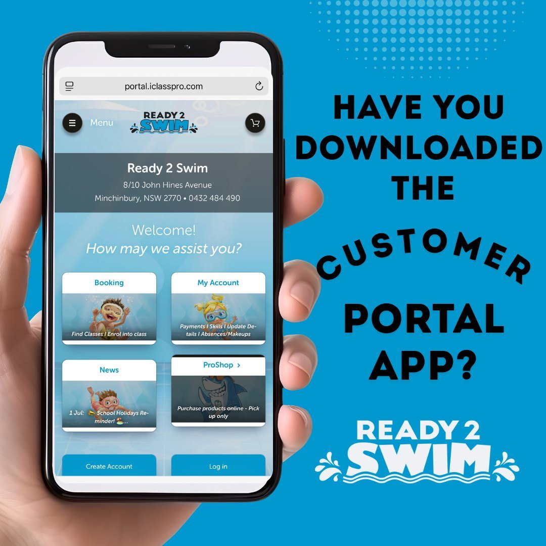 Have you downloaded our Customer Portal yet? 📲

Managing your child&rsquo;s swimming lessons has never been easier!

With our portal you can:
 💧 View your timetable
 💧 Manage bookings
 💧 Track progress
 💧 Stay up to date with important updates

