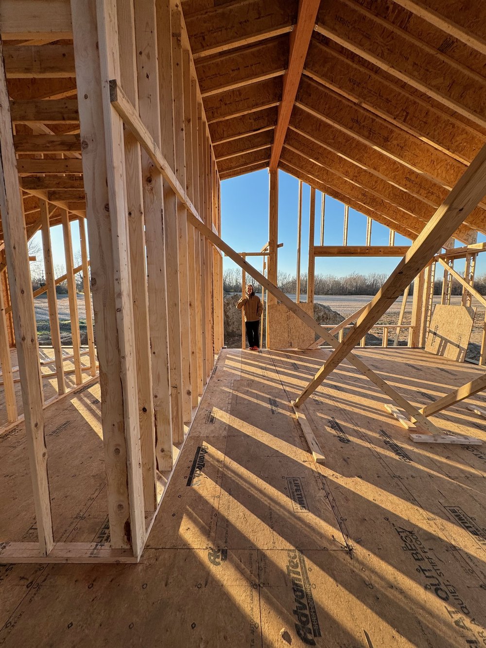 Interior walls! There will be stairs here soon.