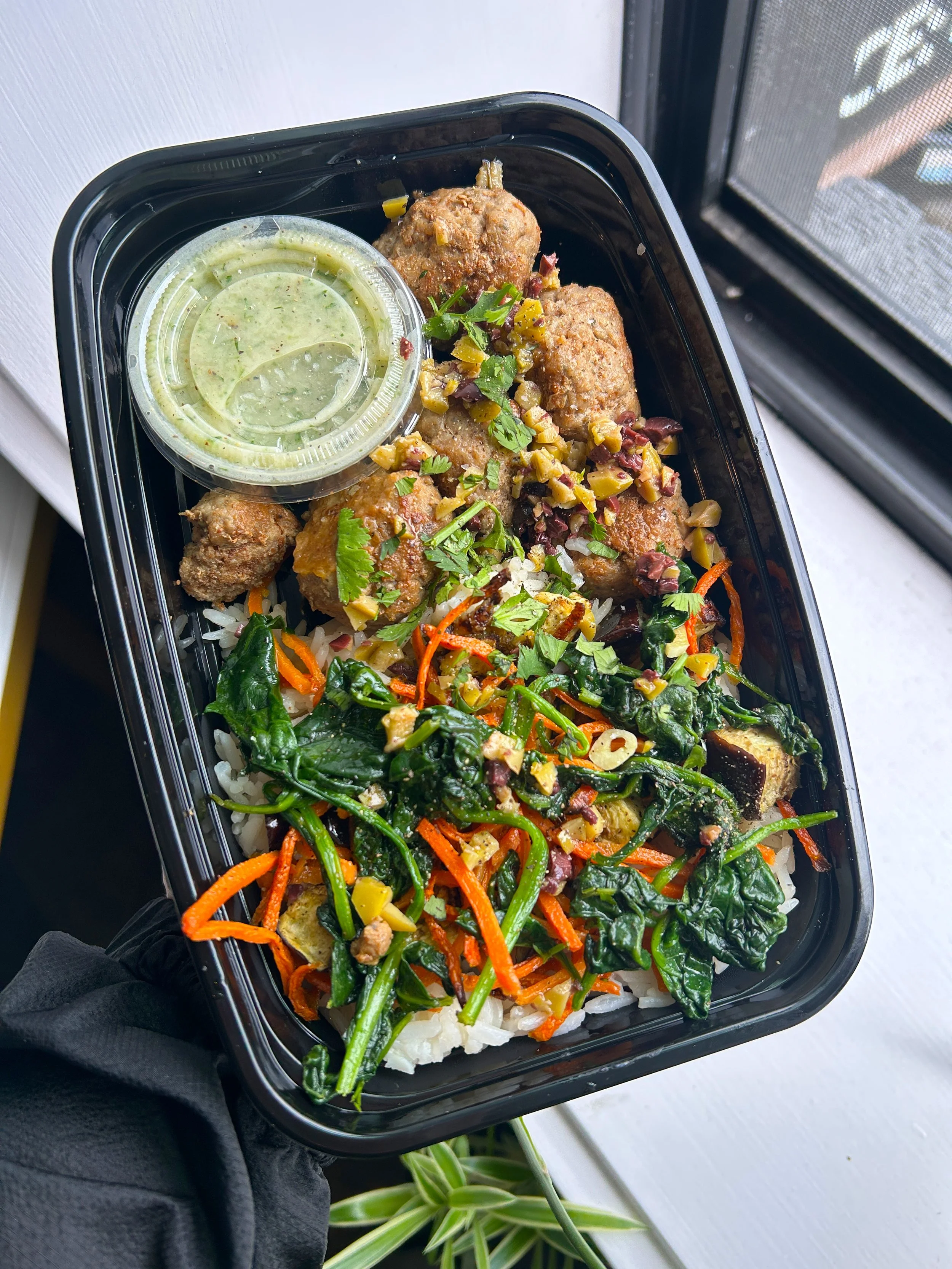 Mediterranean Turkey Meatball Bowl