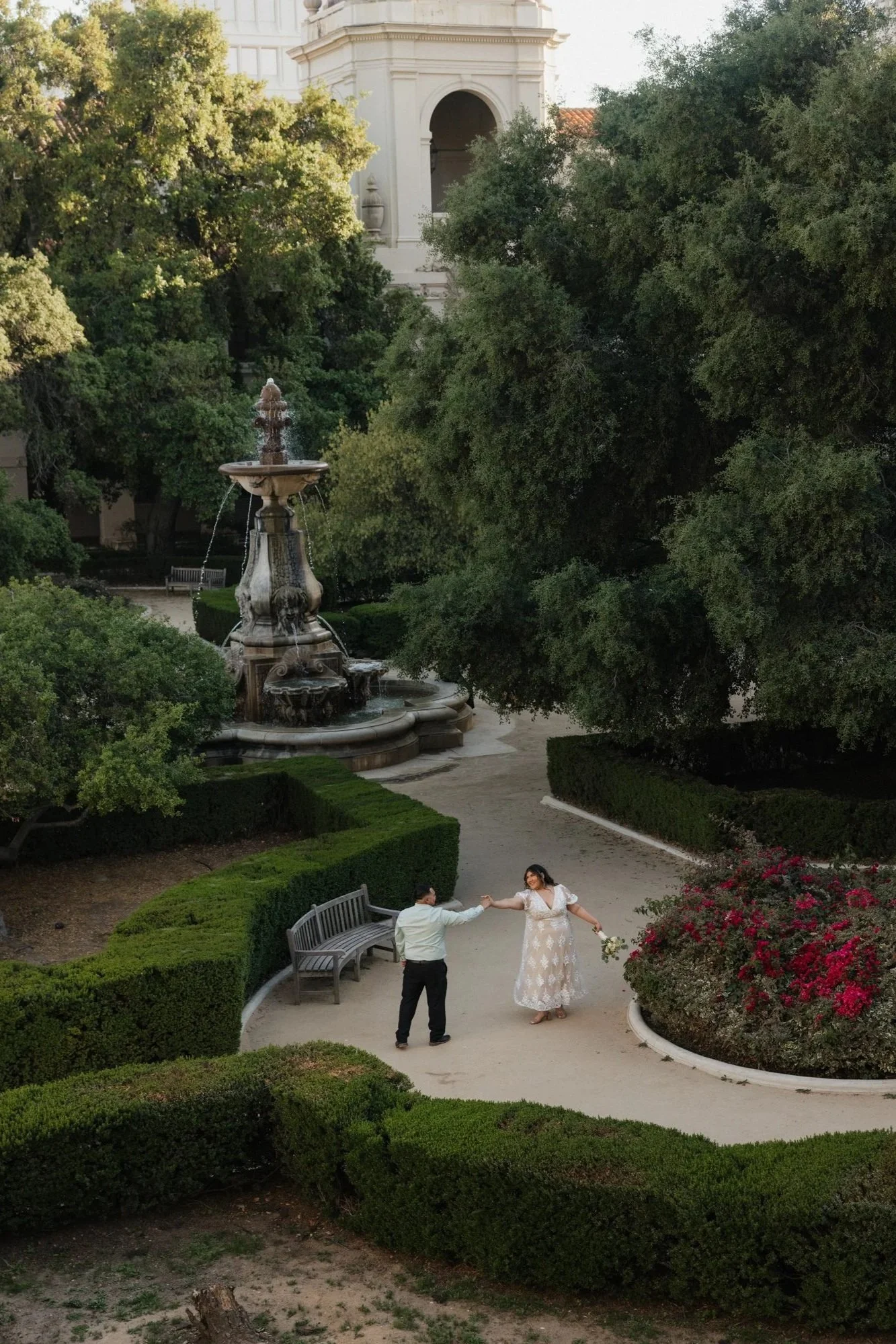 Engagement session at Pasadena City Hall in Pasadena Southern California
