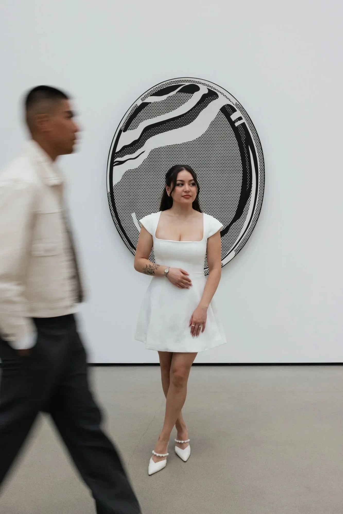 Candid engagement session in Los Angeles at the The Board Museum
