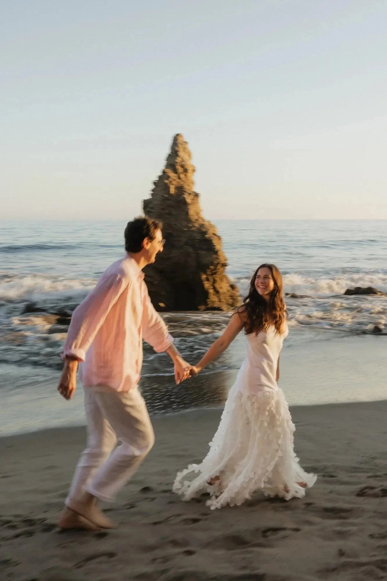 Fun engagement session at E Matador State Beach In Malibu California