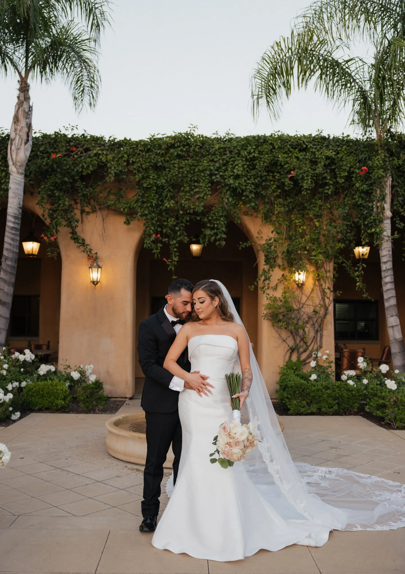 Editorial photographer takes editorial photo of groom and bride during their wedding at Wedgewood Weddings Retreat.