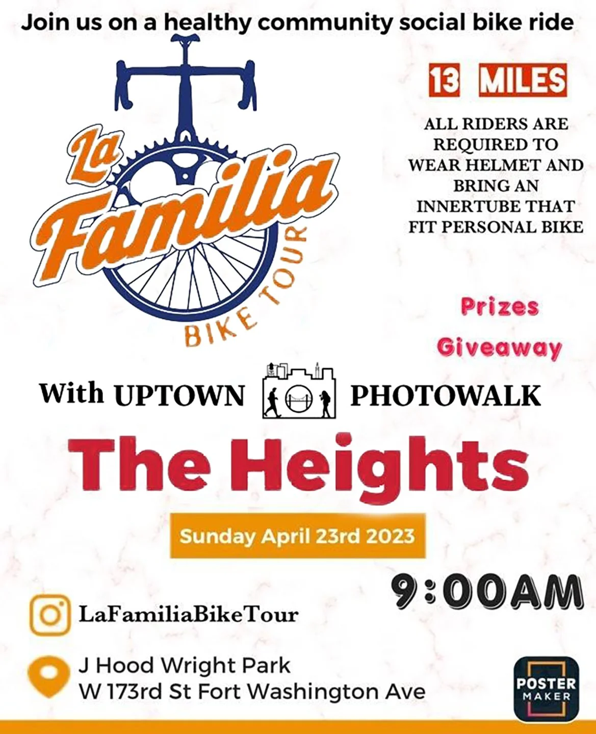 (Canceled) La Familia Bike Tour x Uptown Photowalk