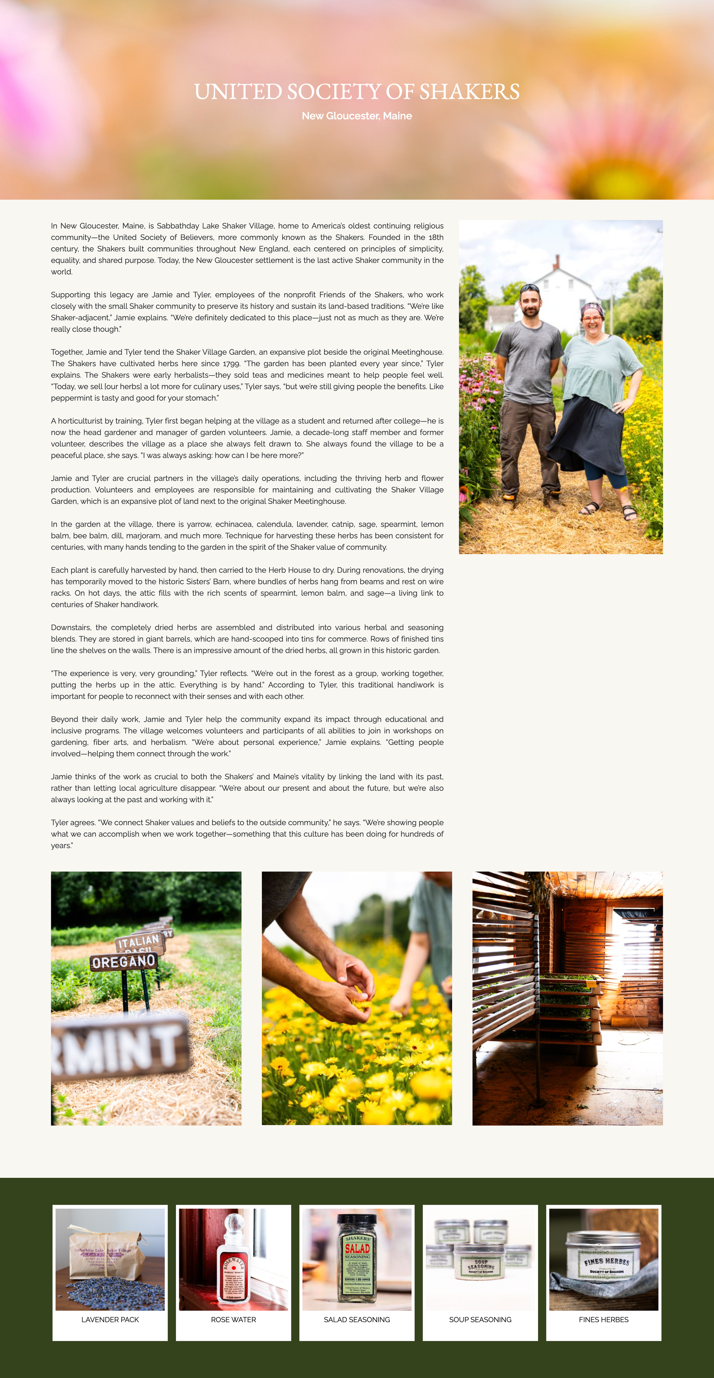 United Society of Shakers maker profile