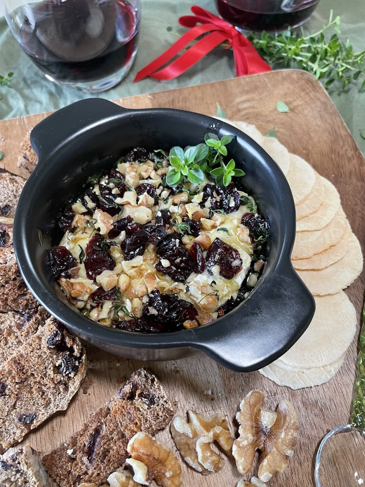 Chronically Ellen Eats Festive Baked Brie Blog Recipe