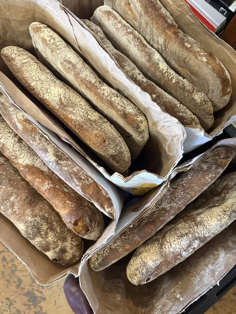 Did you know that ALL of our bread is sourdough based!!! Meaning its good for the gut, and sometimes even Gluten intolerant people can enjoy it!!!   Our local Bread Baker / Hero , Andrew, at Hawk and Sparrow Bread makes sure we are getting the best o