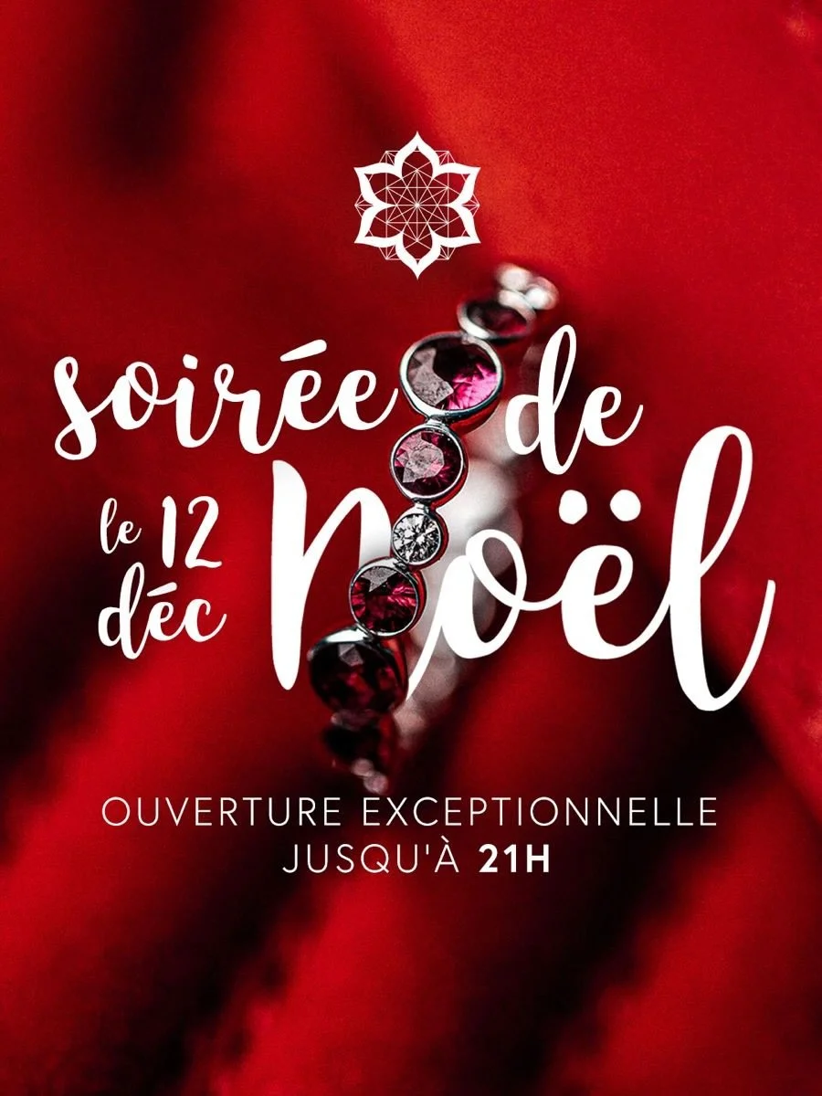 Soir&eacute;e sp&eacute;ciale de No&euml;l 🎁🎄 12 d&eacute;cembre jusqu&rsquo;&agrave; 21h ✨
Pour vous permettre de faire vos achats de No&euml;l en toute tranquillit&eacute;, la boutique sera exceptionnellement ouverte ce jeudi 12 d&eacute;cembre j