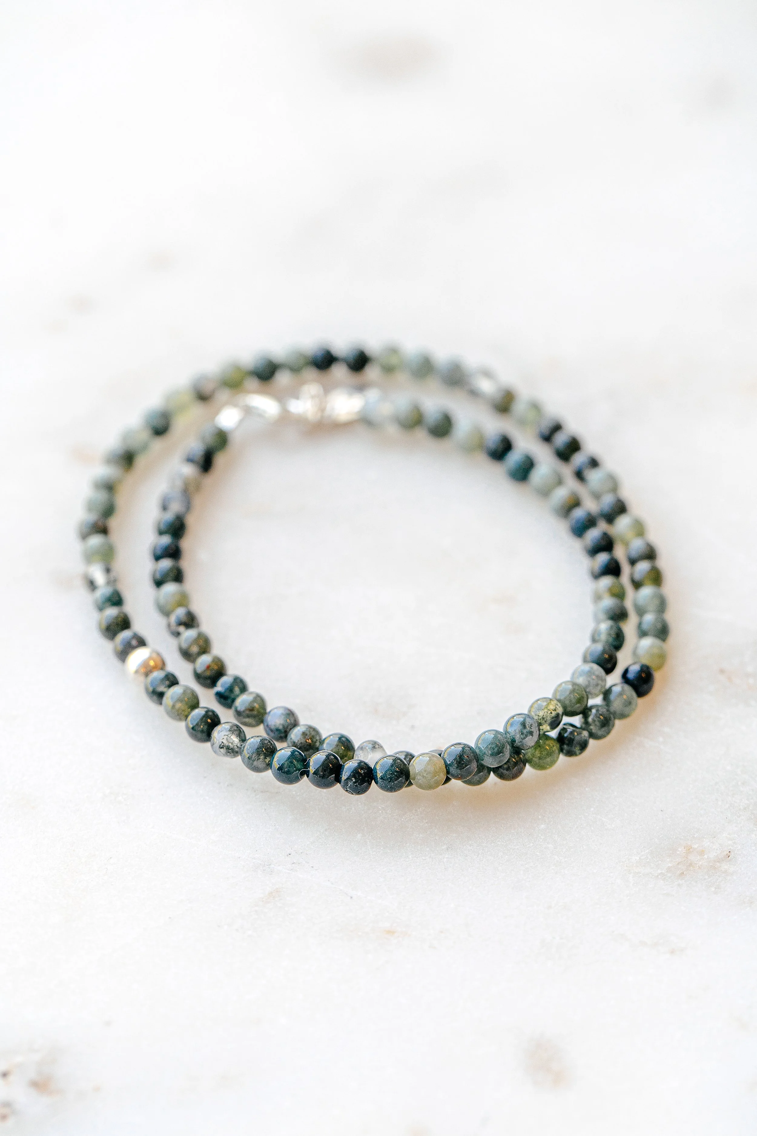Choker Agate Mousse | Je vis à mon propre Rythme