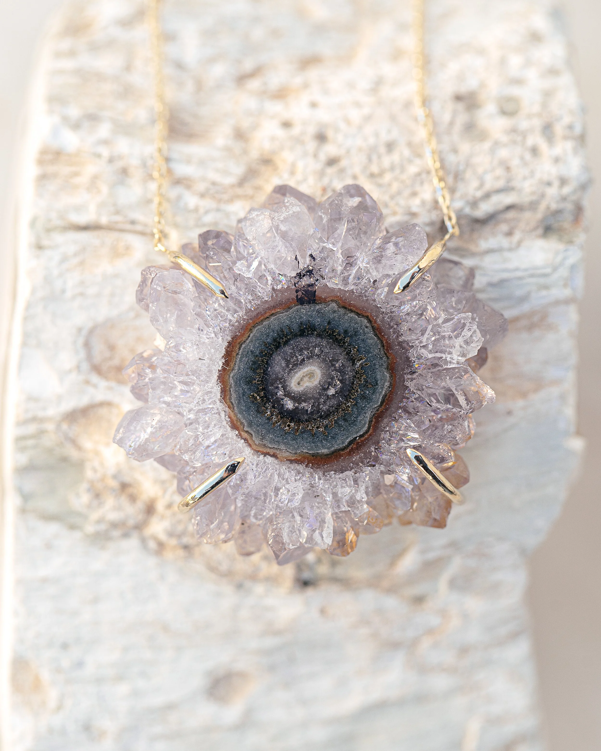 Pendentif Agate "Stalactite"
